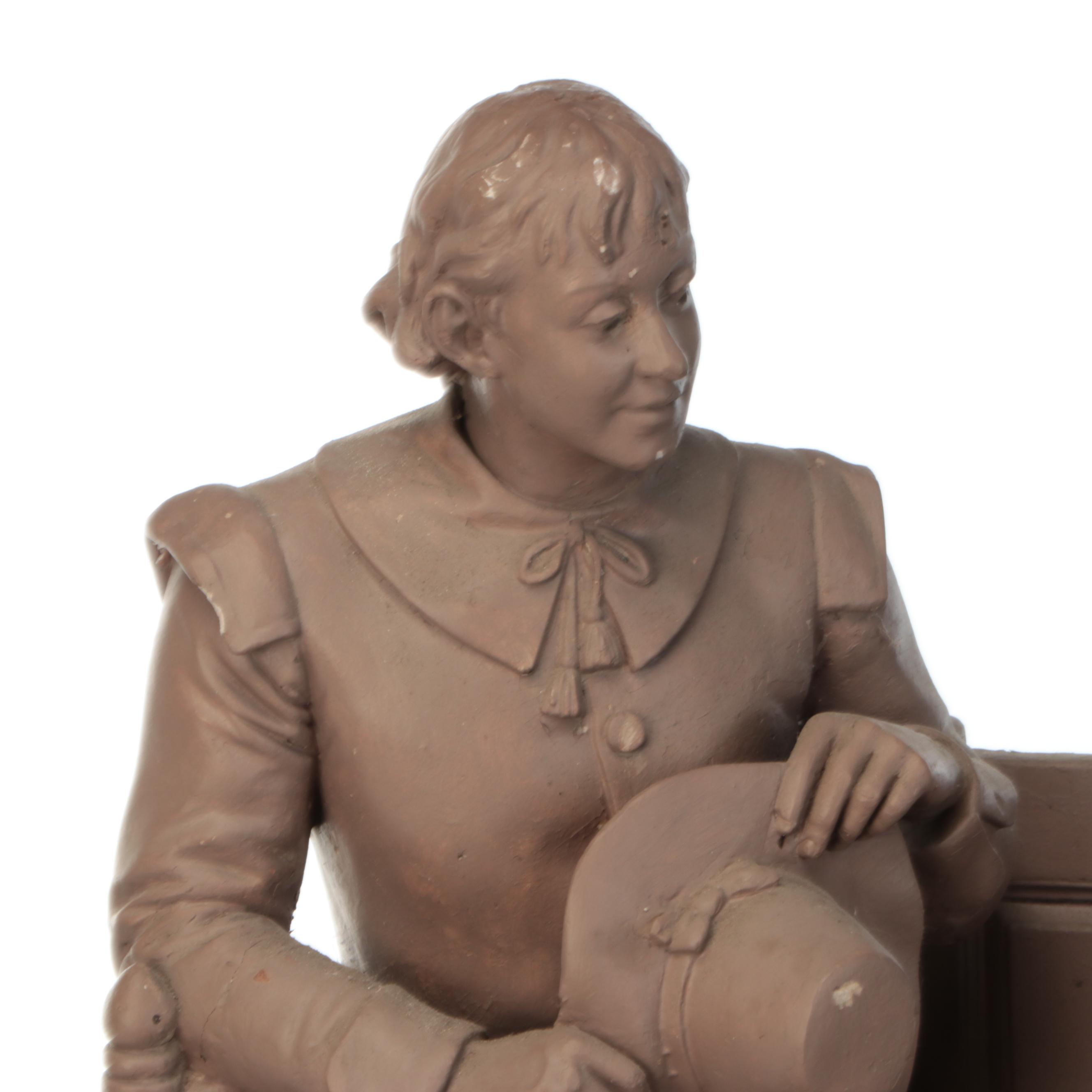 John Rogers Group Priscilla and John Alden Home Scene