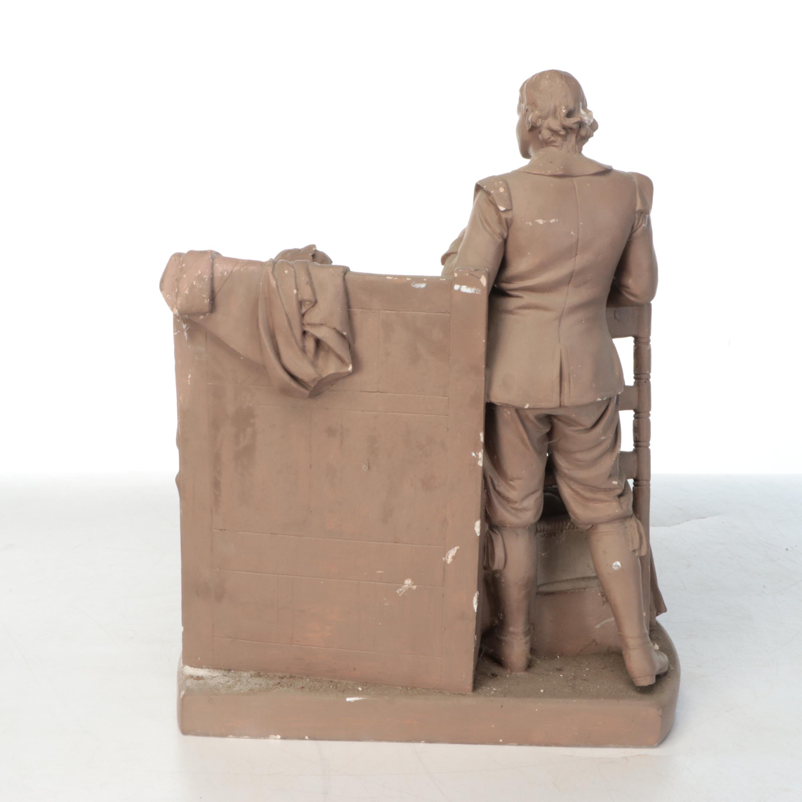 John Rogers Group Priscilla and John Alden Home Scene