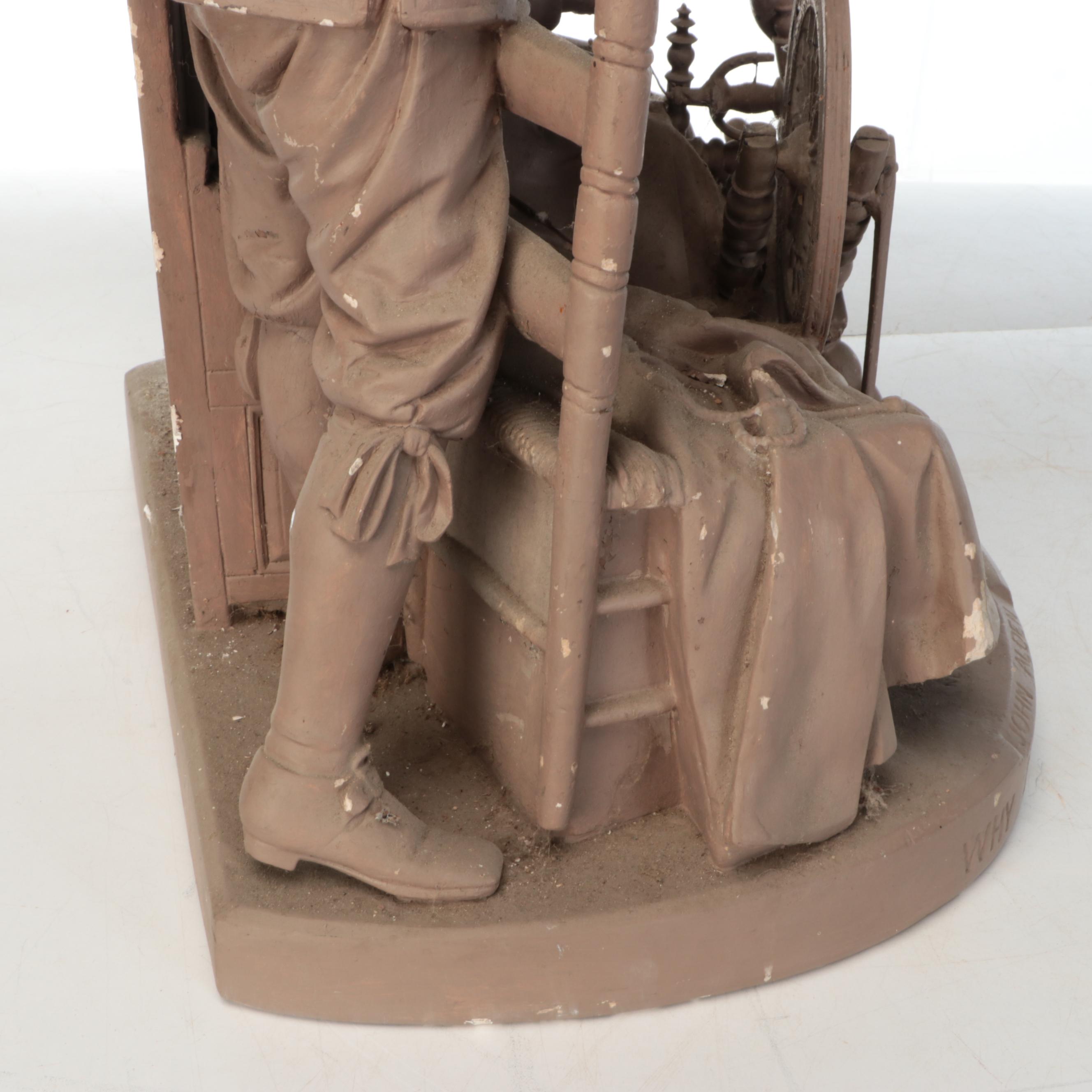 John Rogers Group Priscilla and John Alden Home Scene