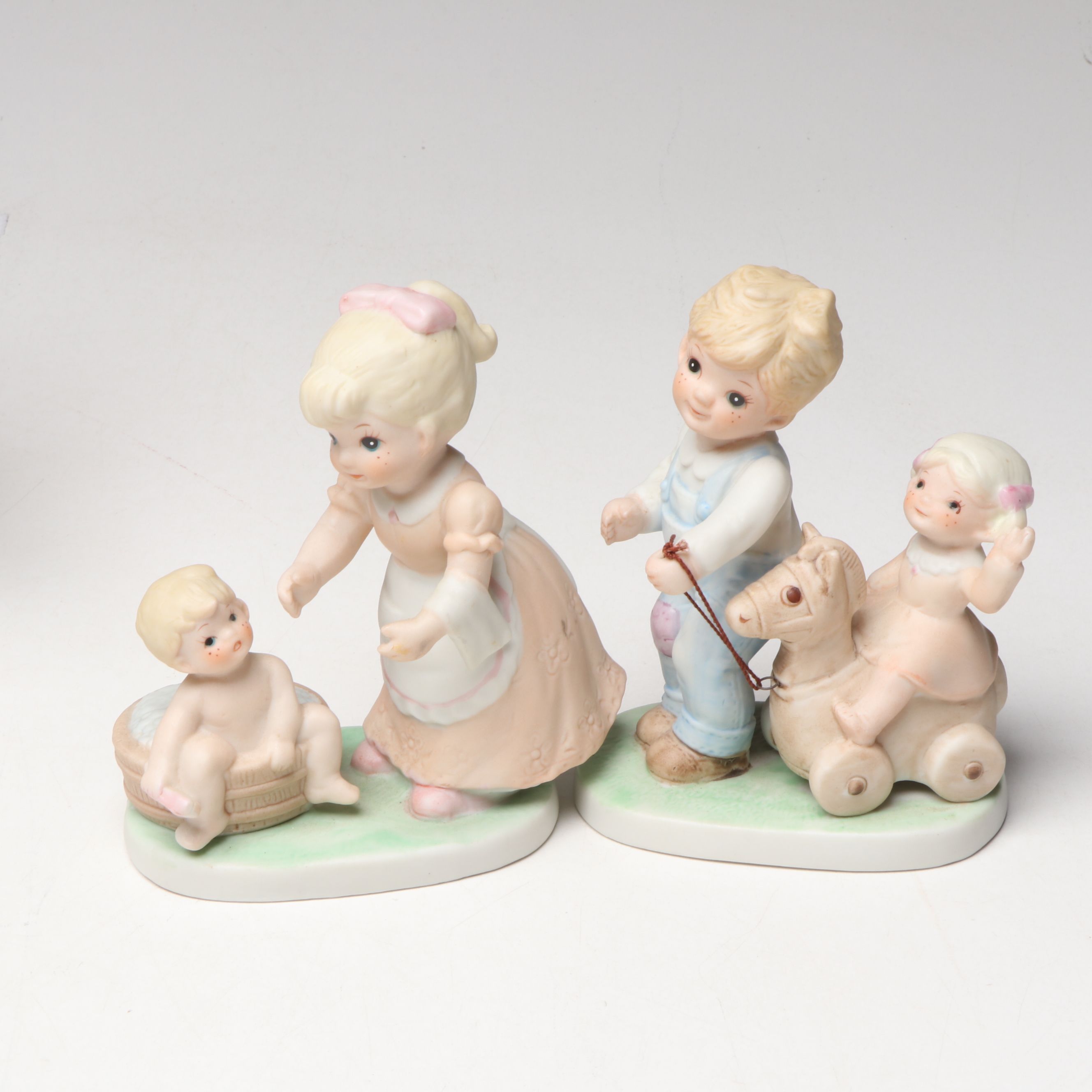 Lenox "Baby's First Shoes" with Homco and More Porcelain Baby Figurines