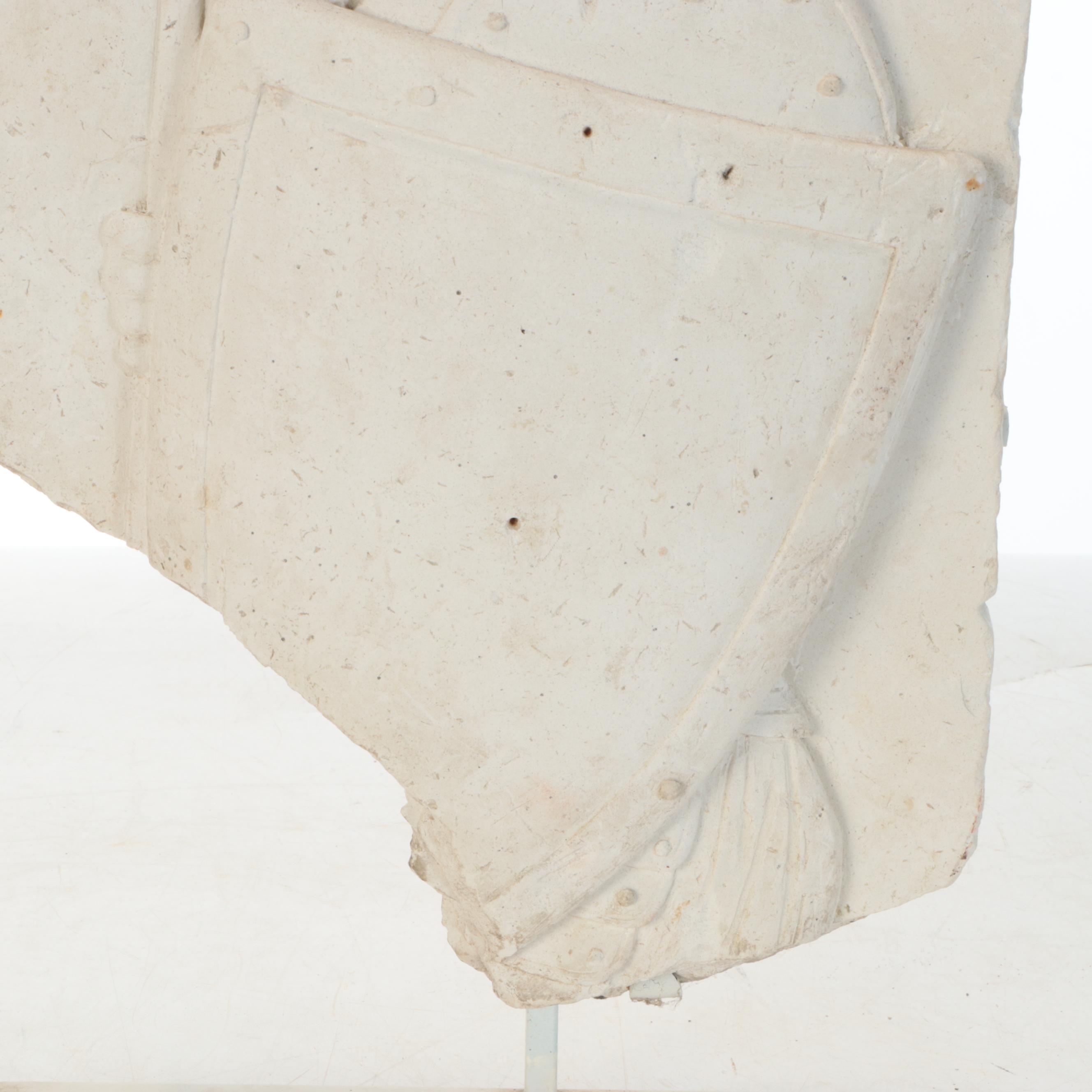 Lorenzo Bartolini Studio Neoclassical Plaster Relief Fragment, 19th Century