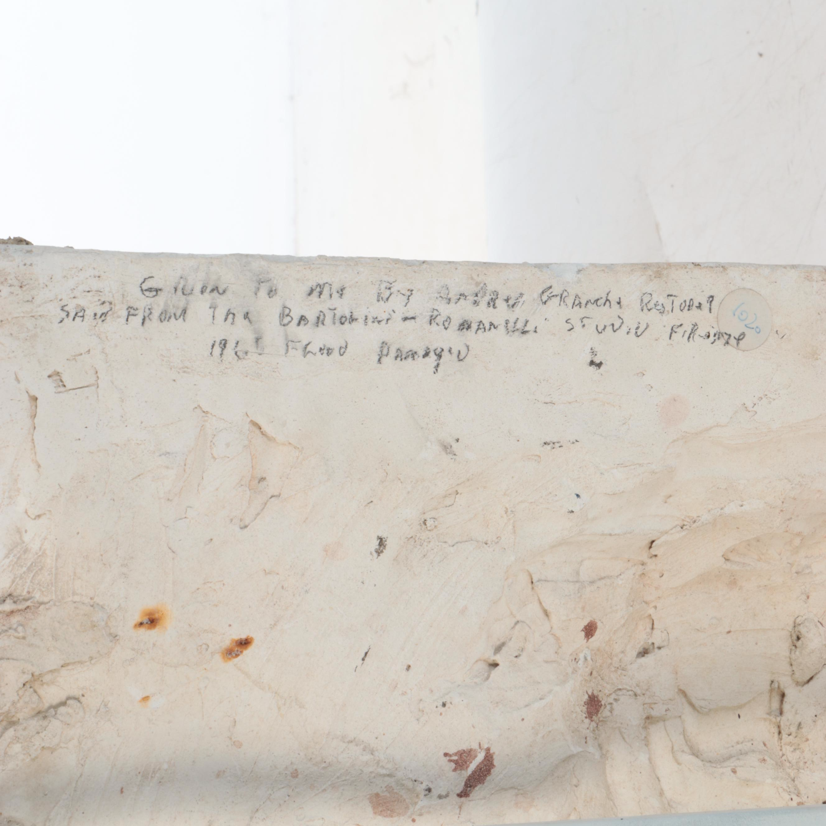 Lorenzo Bartolini Studio Neoclassical Plaster Relief Fragment, 19th Century