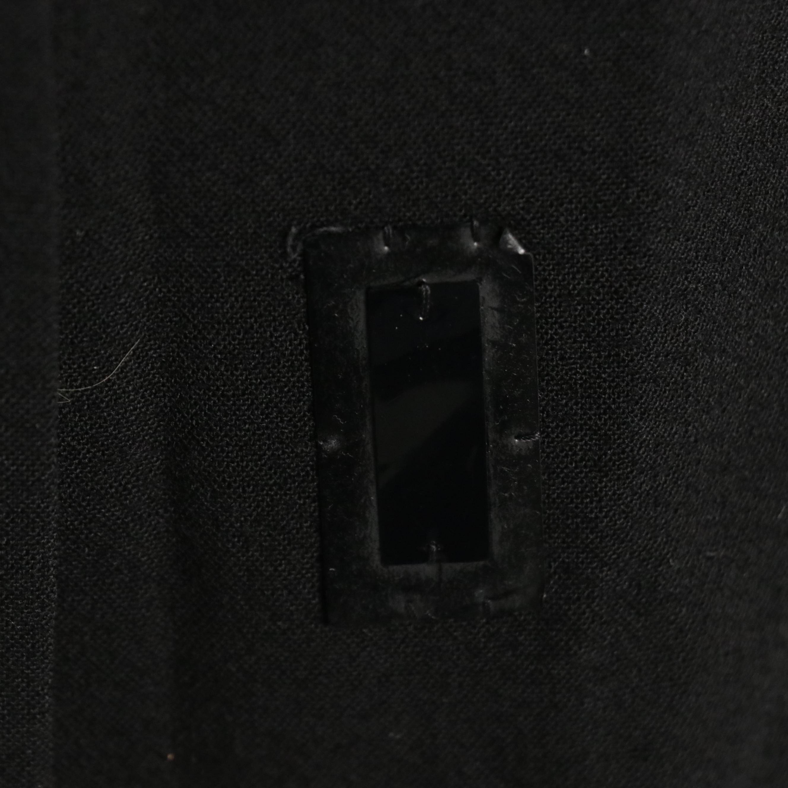 Emilio Pucci Collarless Wool Coat with Beaded Vinyl Accents