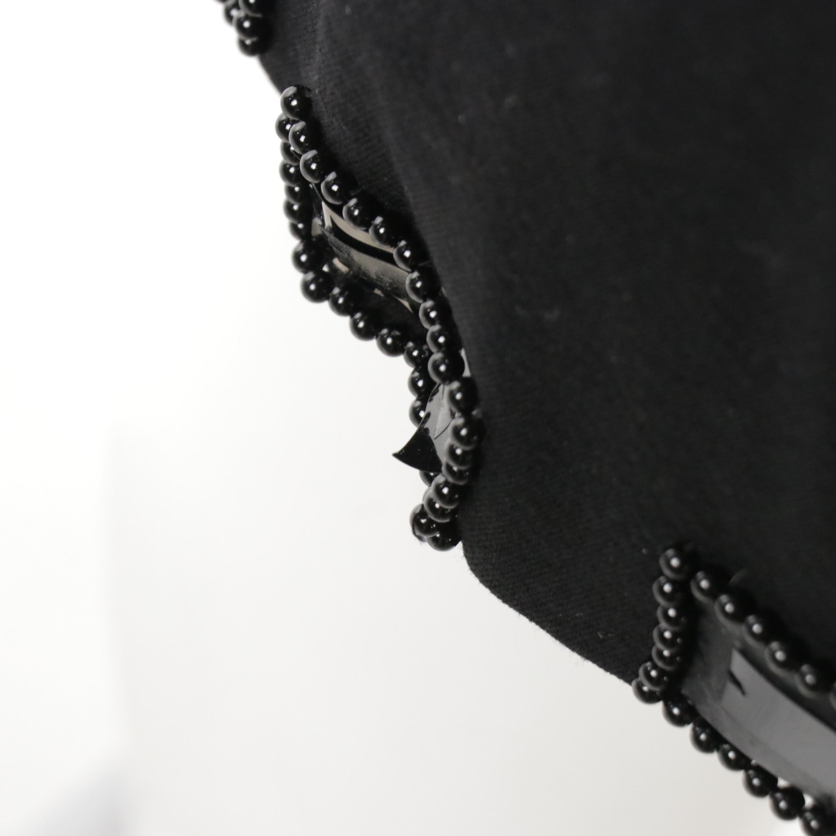 Emilio Pucci Collarless Wool Coat with Beaded Vinyl Accents