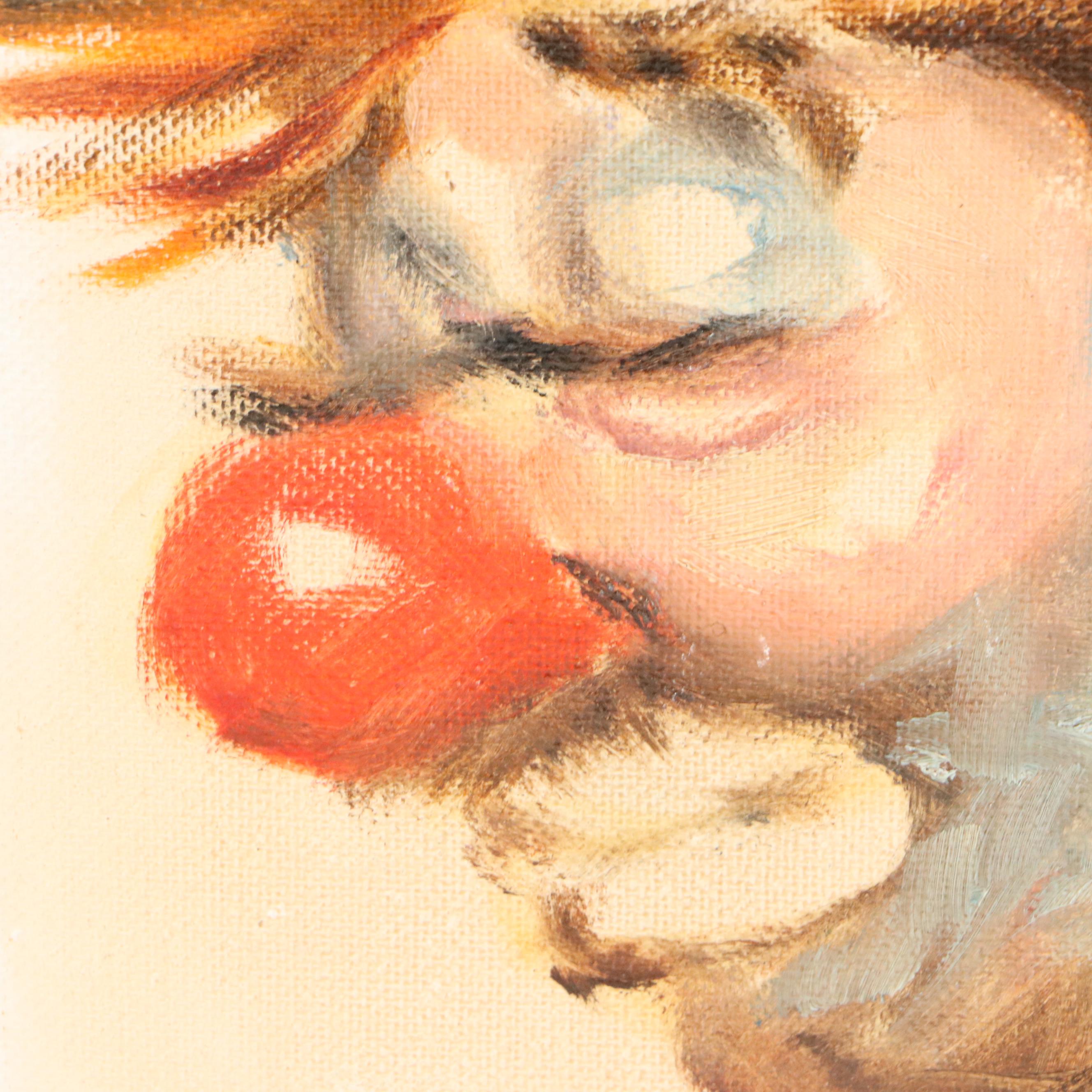 George Bohland Oil Portraits of Clowns, 20th Century