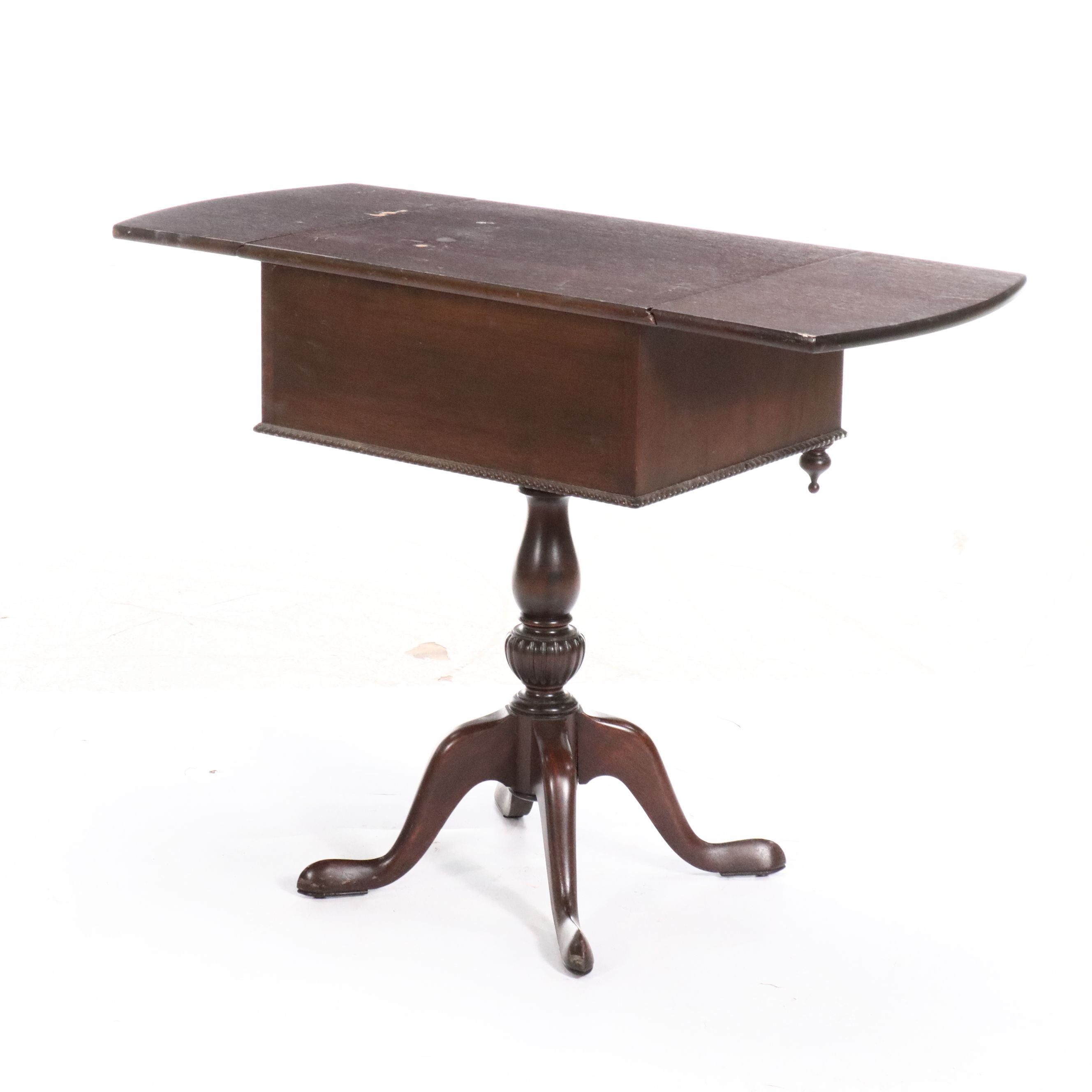 Wm. A. Berkey Empire Mahogany Drop-Leaf Side Table
