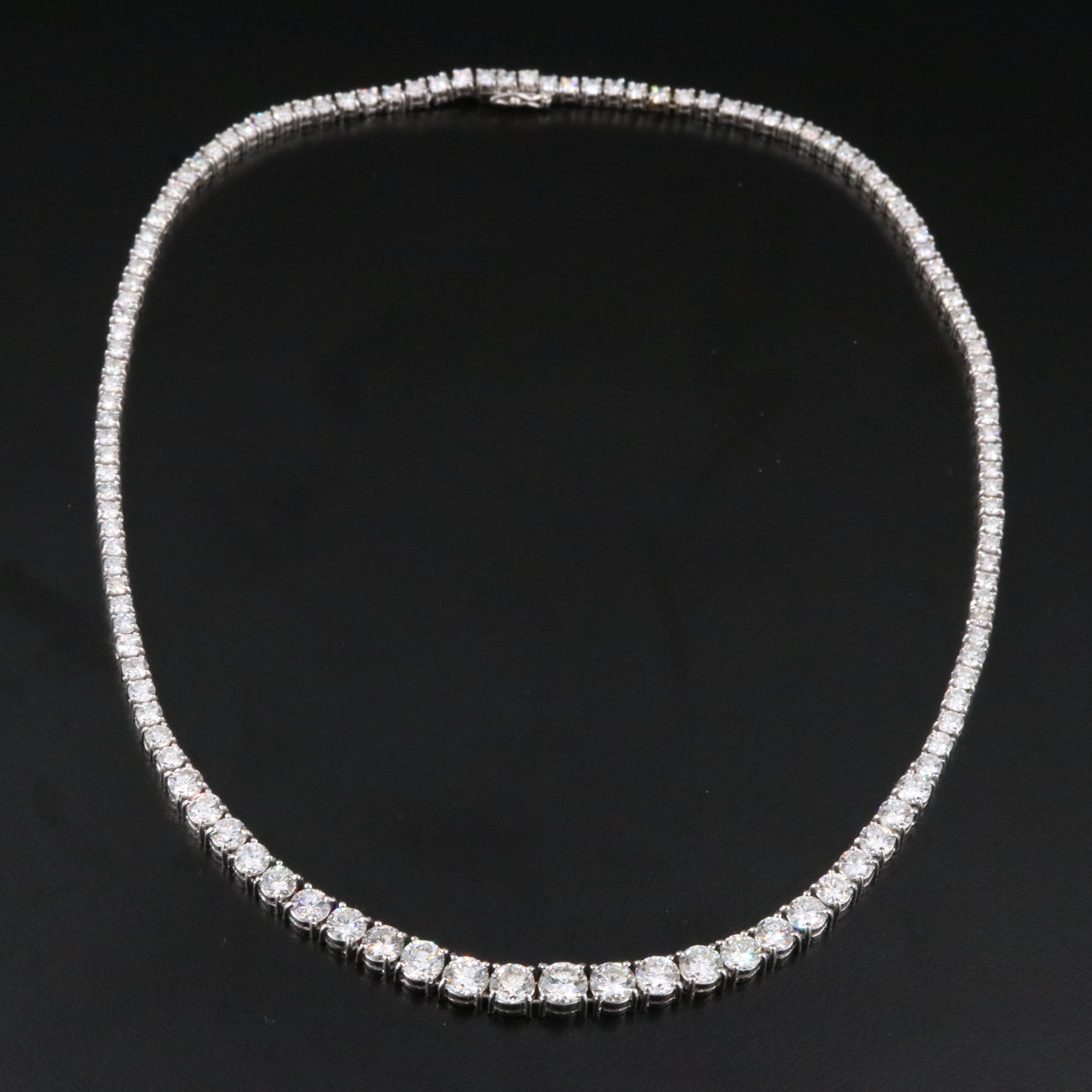 14K 17.23 CTW Diamond Rivière Necklace