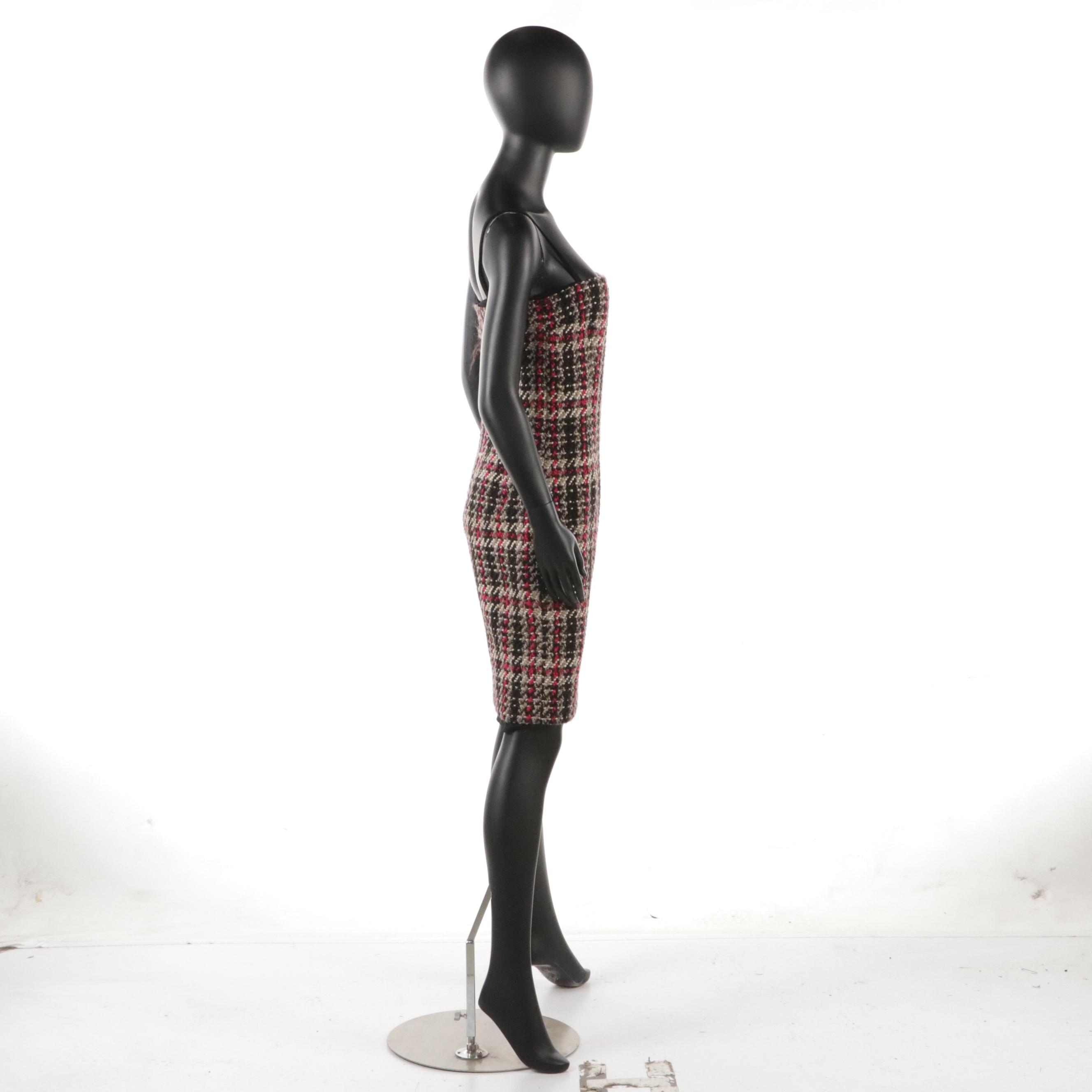 Dolce & Gabbana Bouclé Tweed Strapless Dress