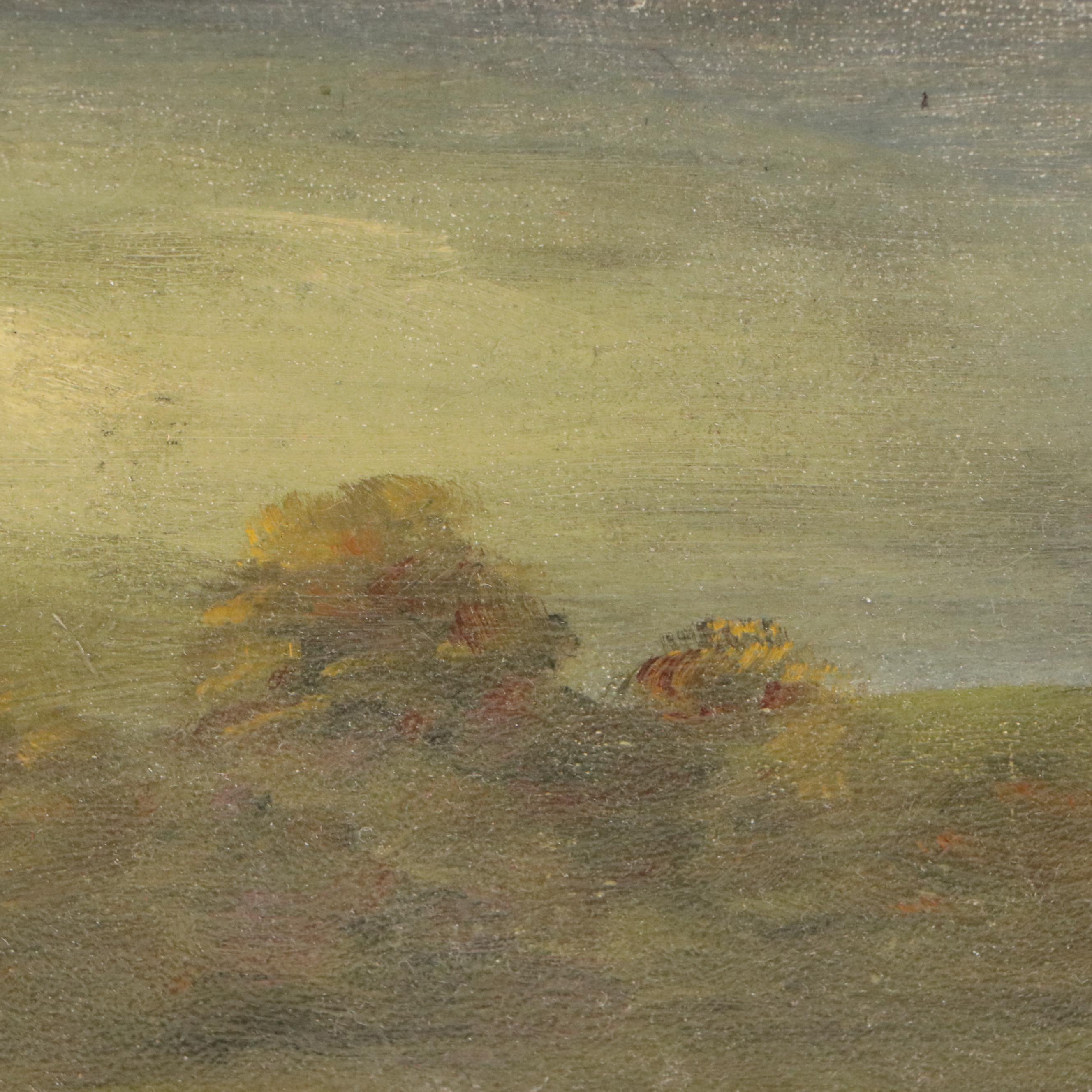 E. M. Johns Oil Painting of River Landscape, Late 19th to Early 20th Century