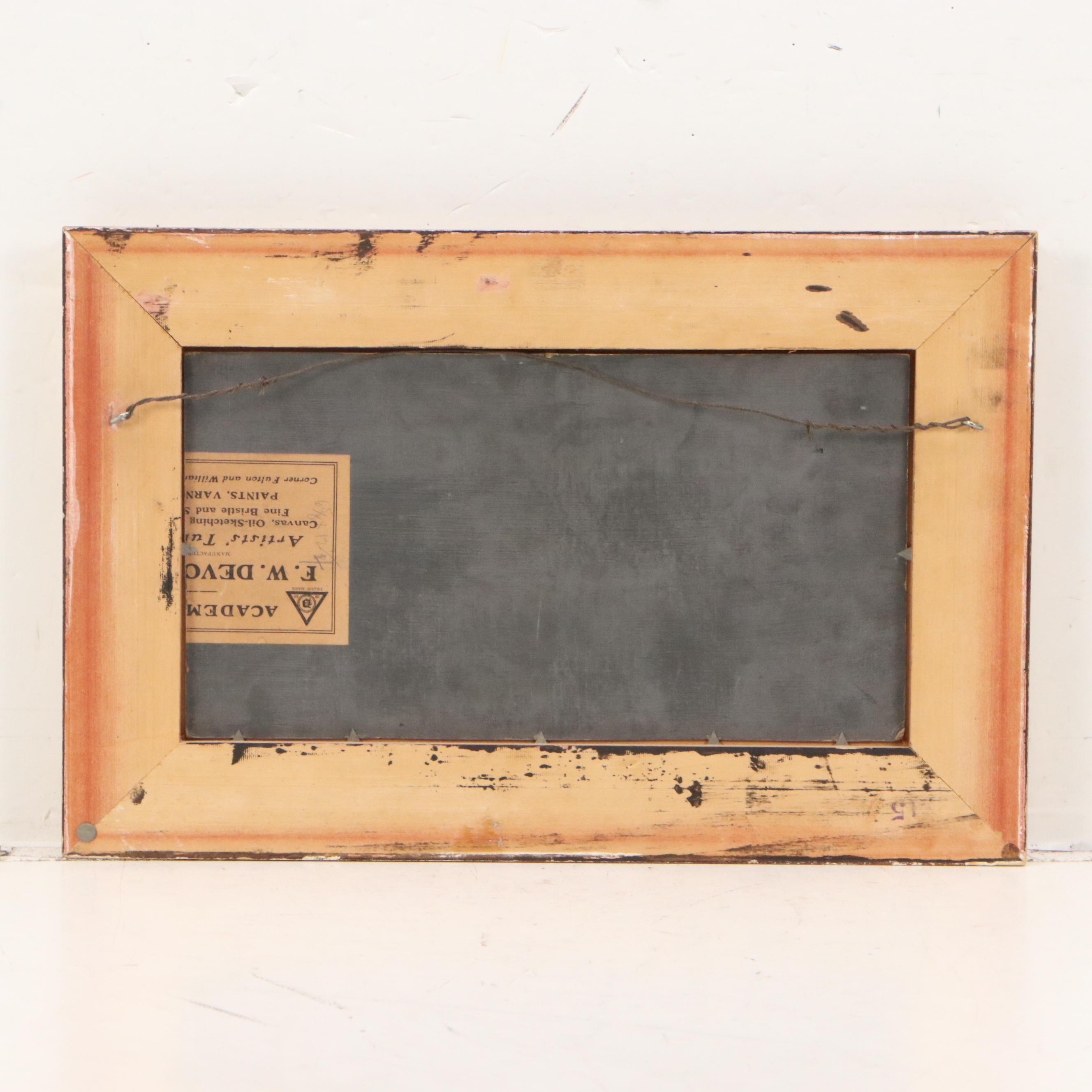 E. M. Johns Oil Painting of River Landscape, Late 19th to Early 20th Century