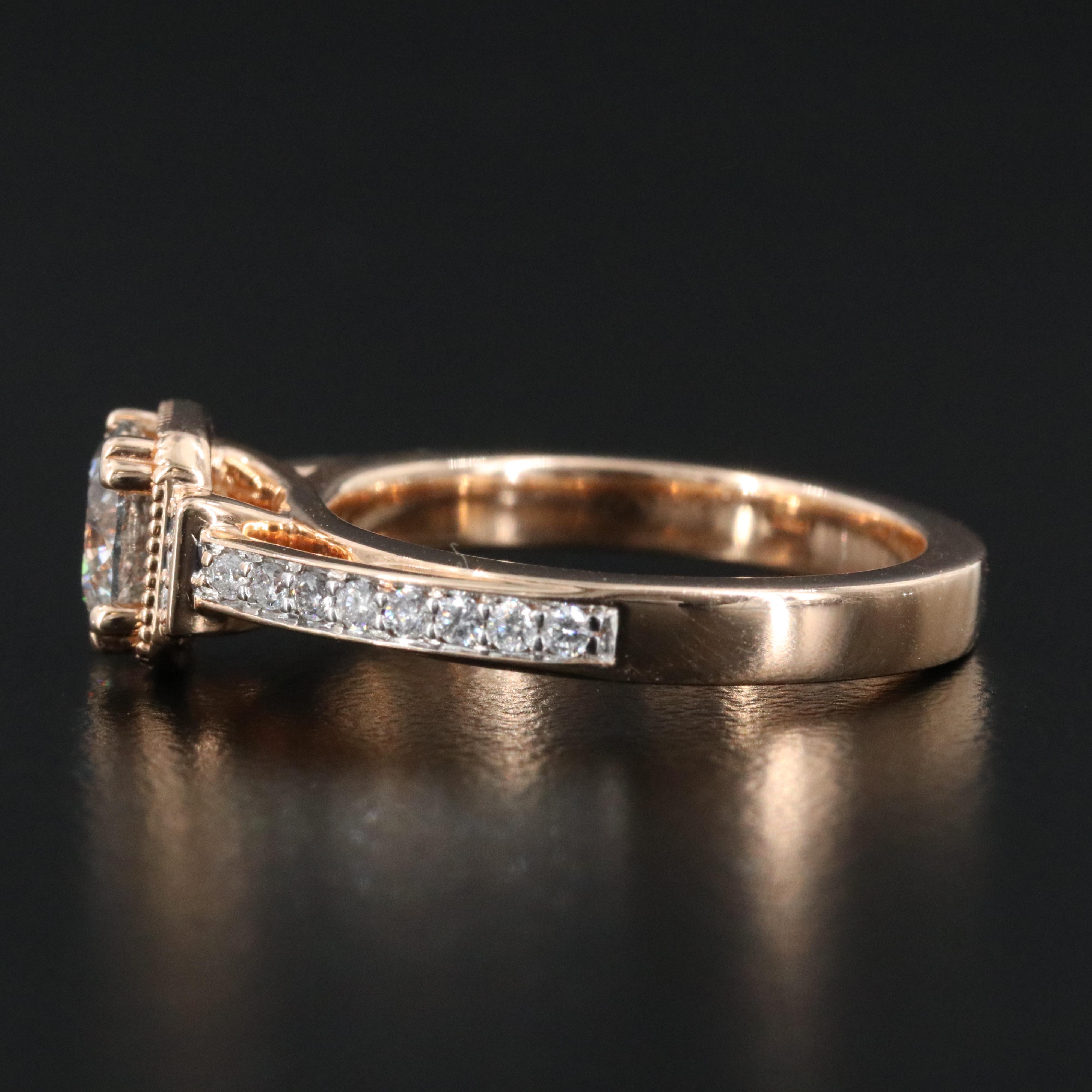 10K Rose Gold 1.25 CTW Diamond Ring