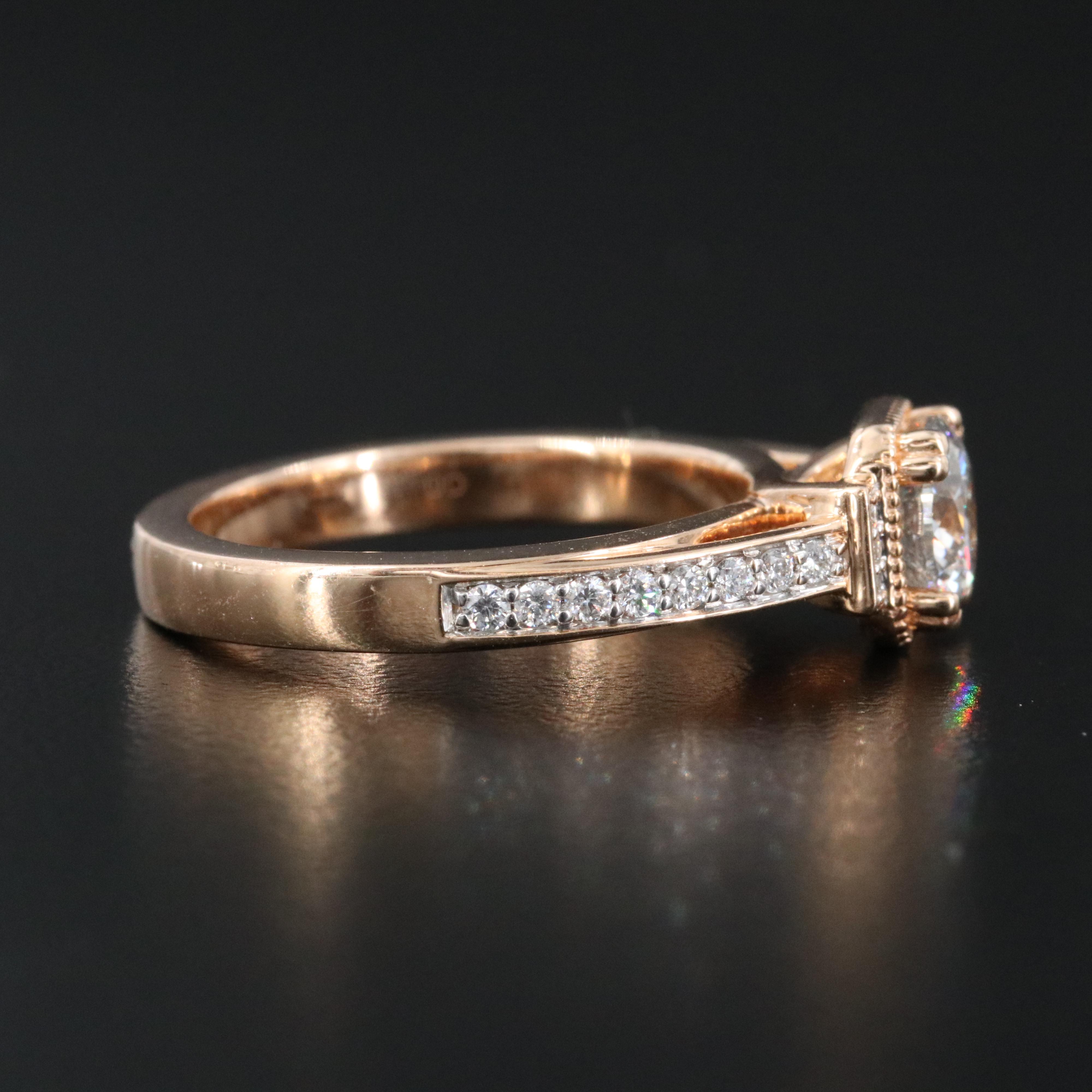 10K Rose Gold 1.25 CTW Diamond Ring