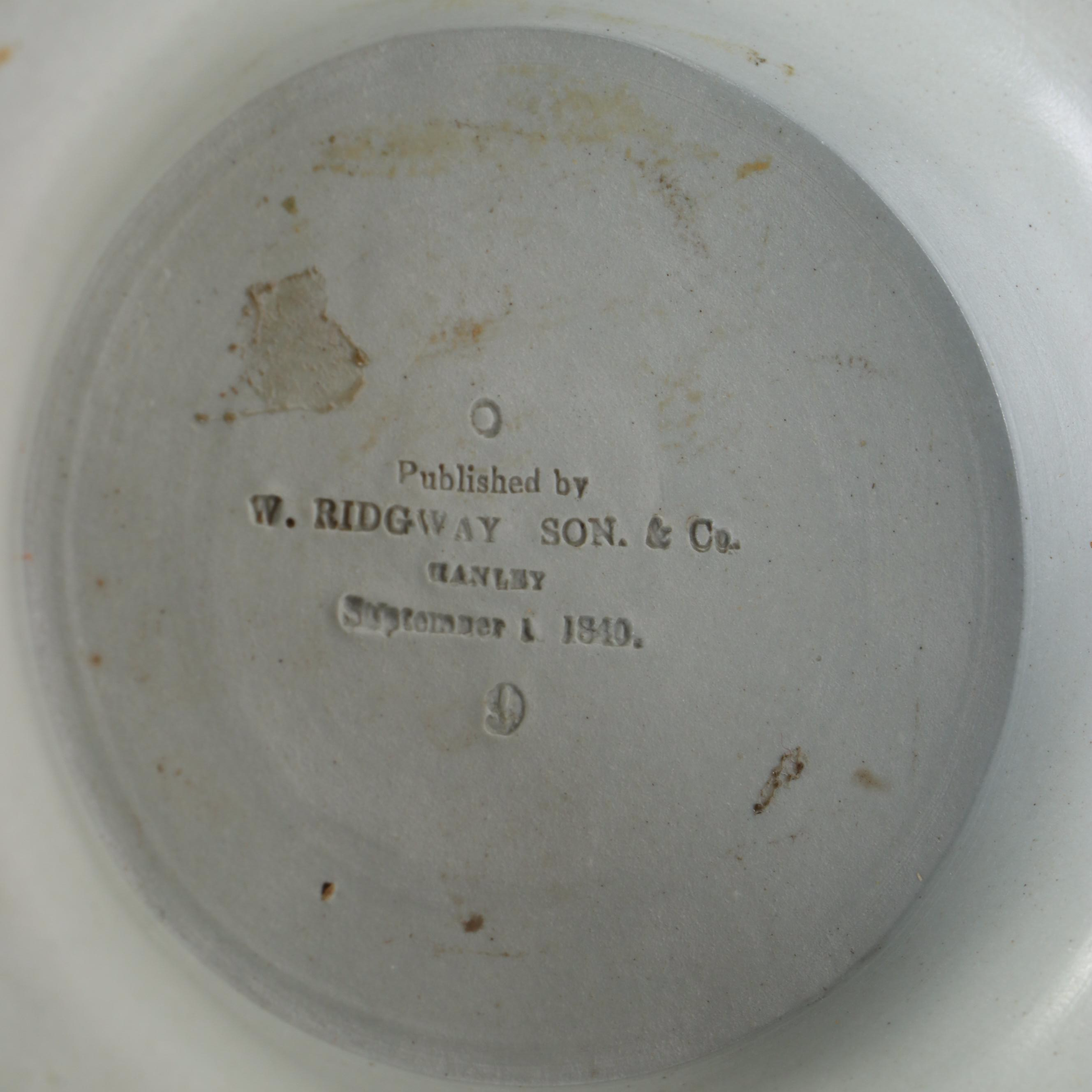 W. Ridgway & Son Co. Church Works Eglinton Tournament Green Drabware Jug