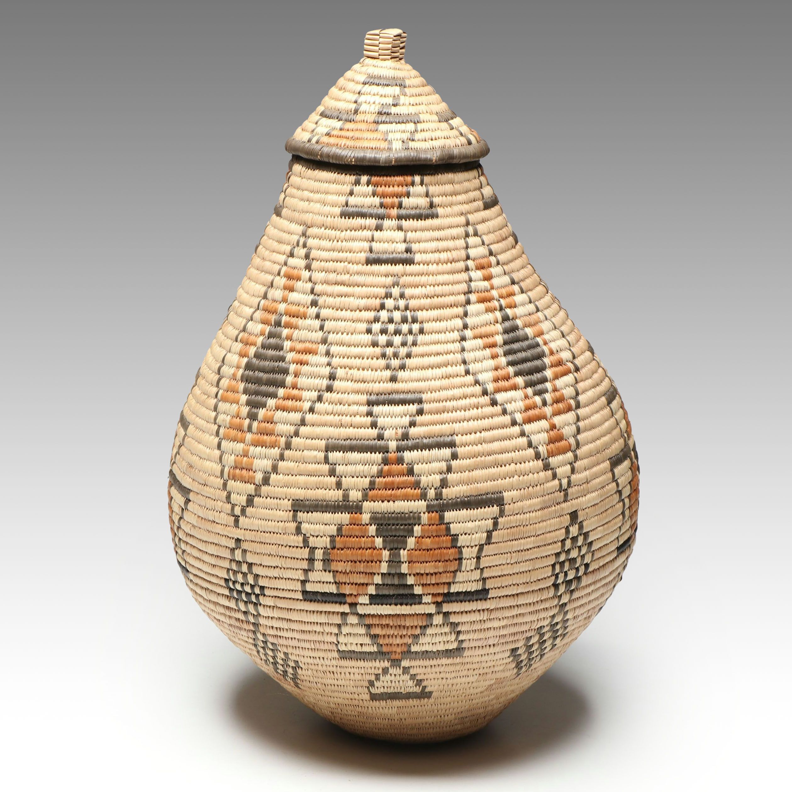 Nokuthula Mhlongo South African Zulu Woven Ilala Palm Ukhamba Basket