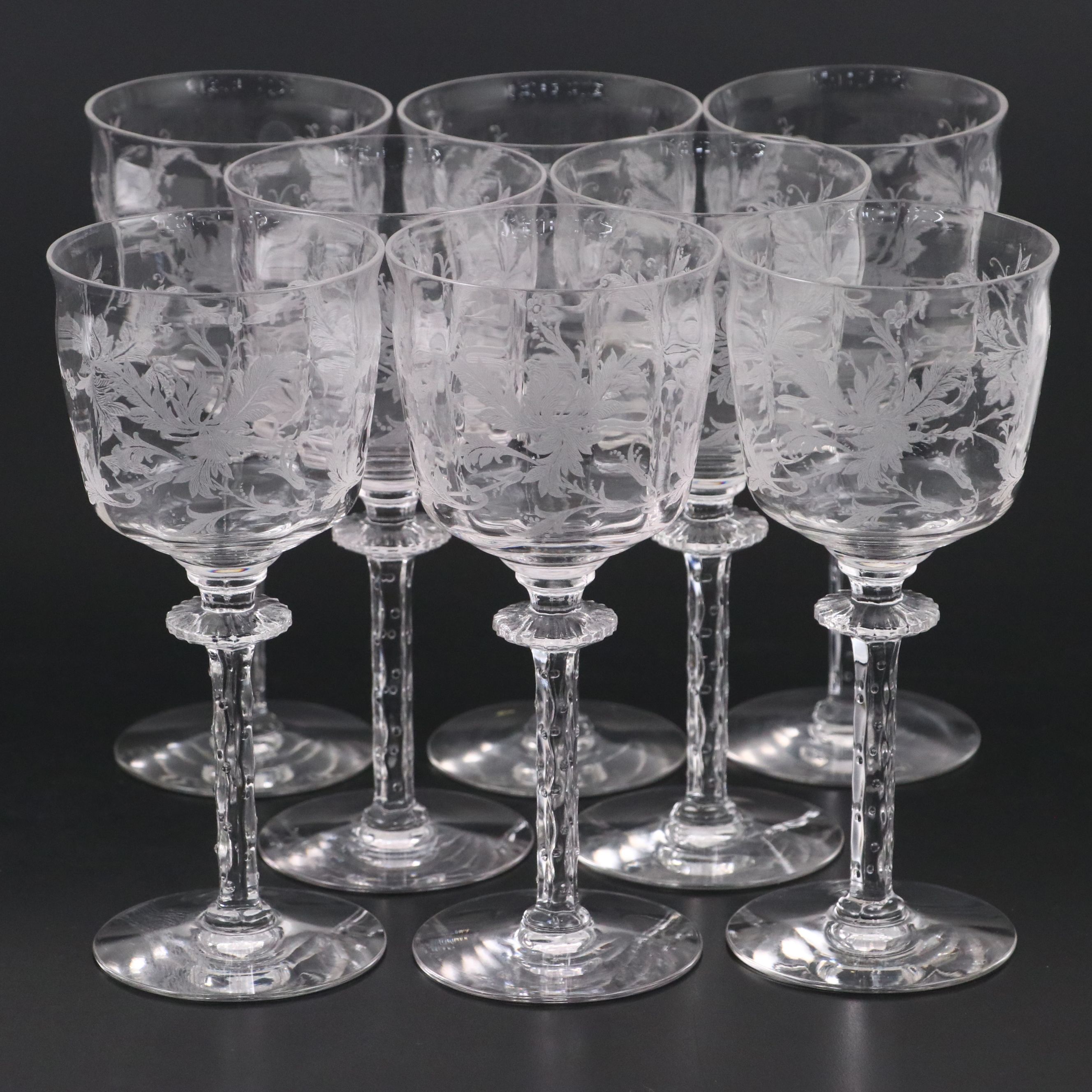 Tiffin-Franciscan "Cadena Clear" Glass Wine Glasses