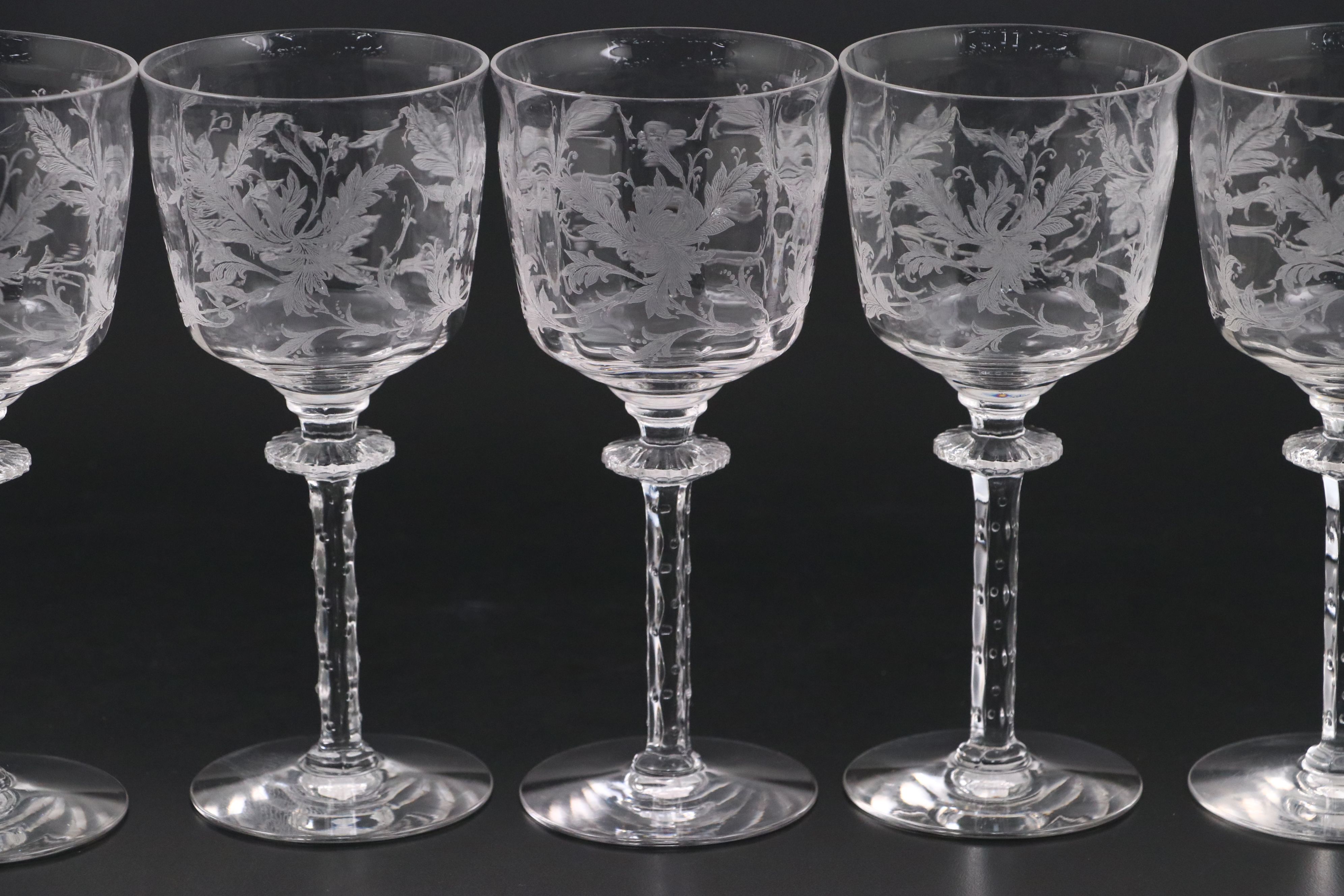 Tiffin-Franciscan "Cadena Clear" Glass Wine Glasses