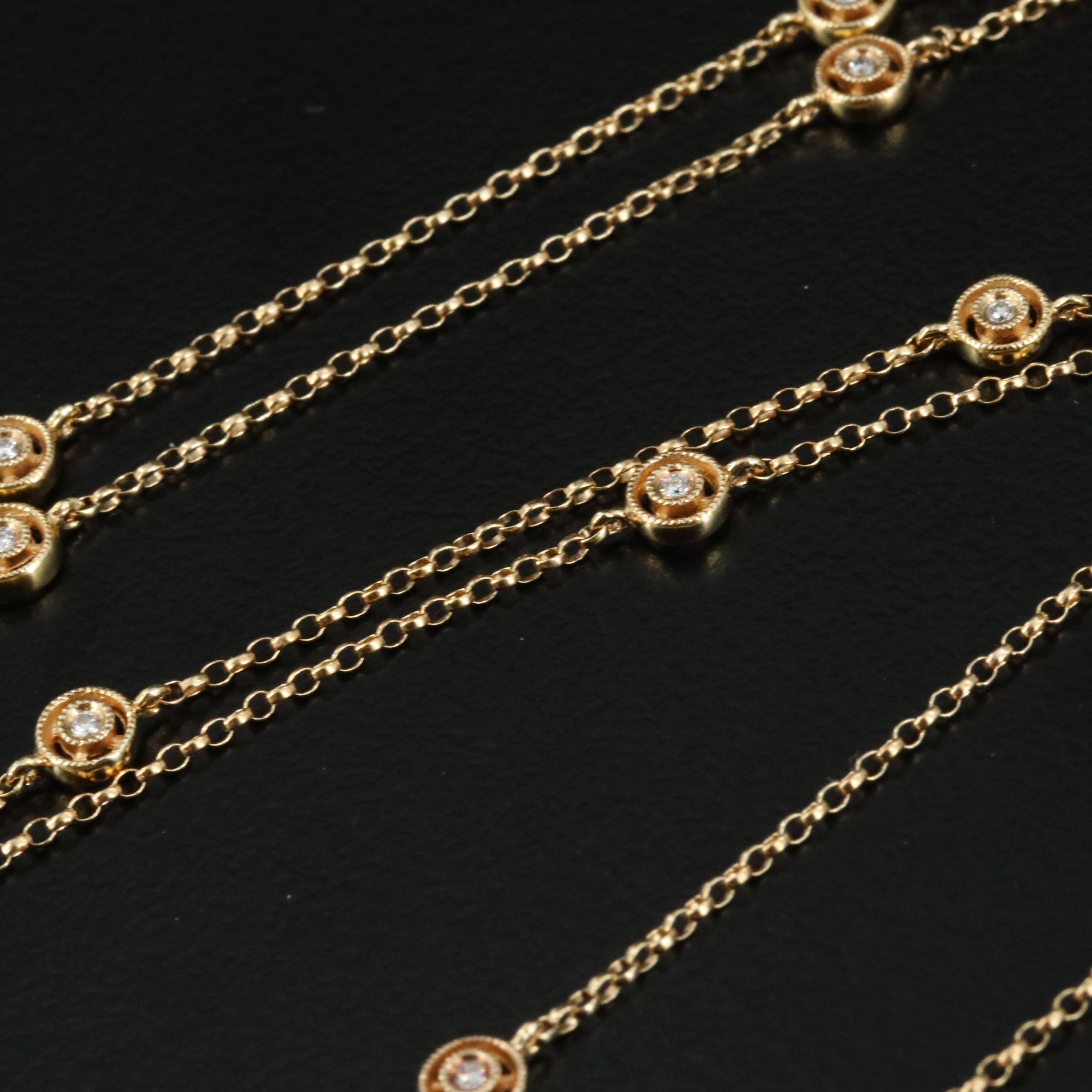 Gabriel & Co. 14K 0.28 CTW Diamond Station Necklace