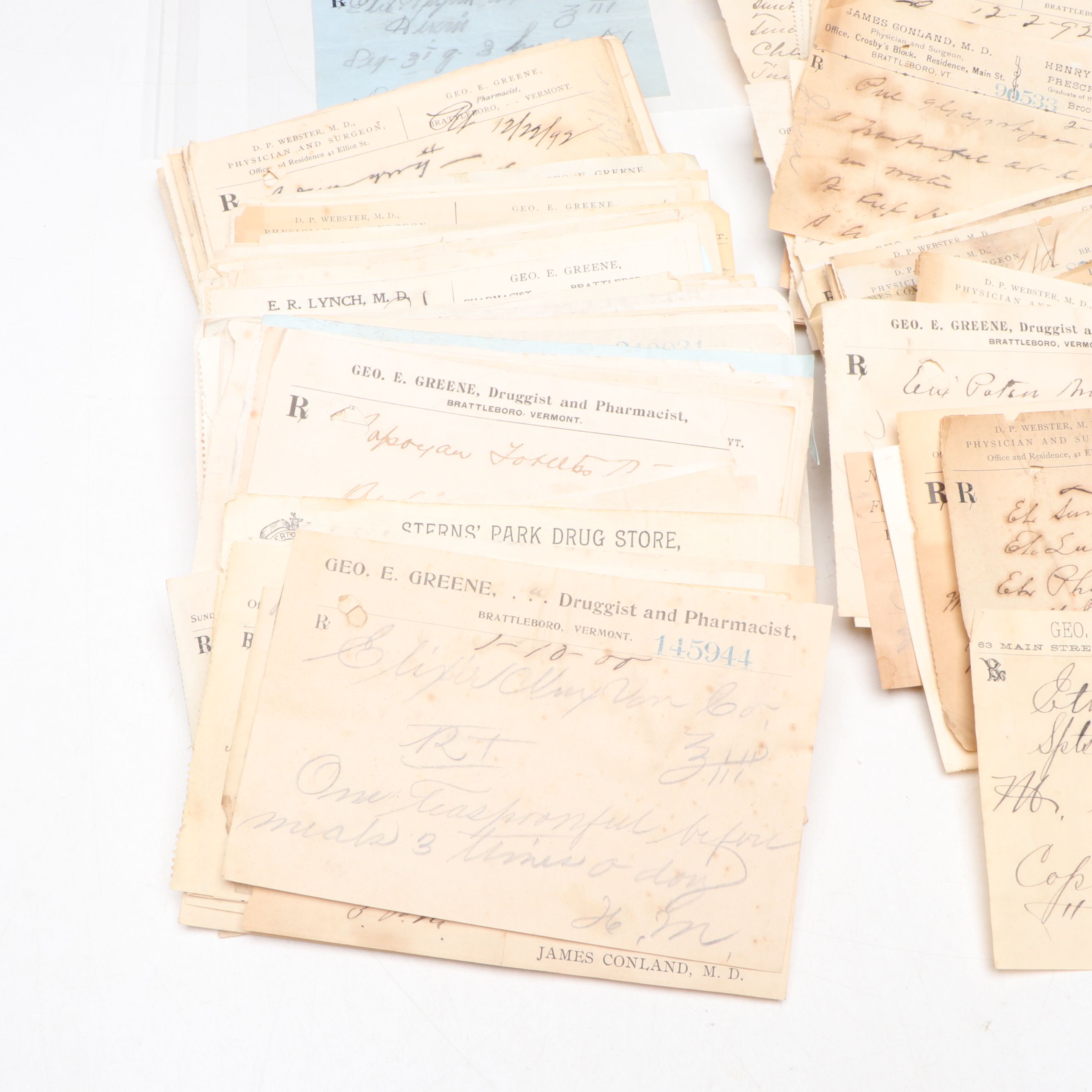 Prescription Forms for Cocaine, Heroin, Cannabis and Whiskey, 1890s-1910s