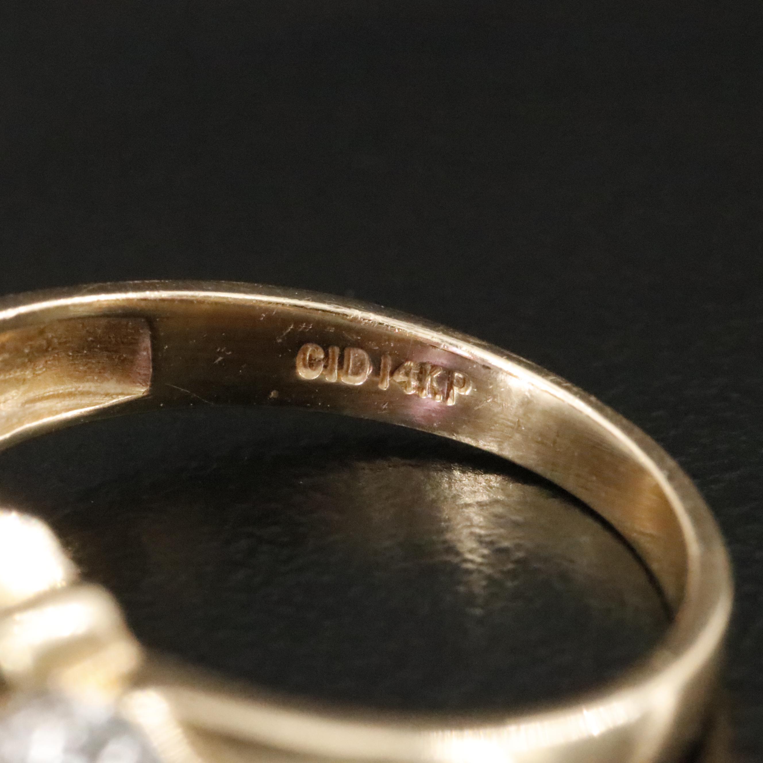 14K Amethyst and Diamond Ring