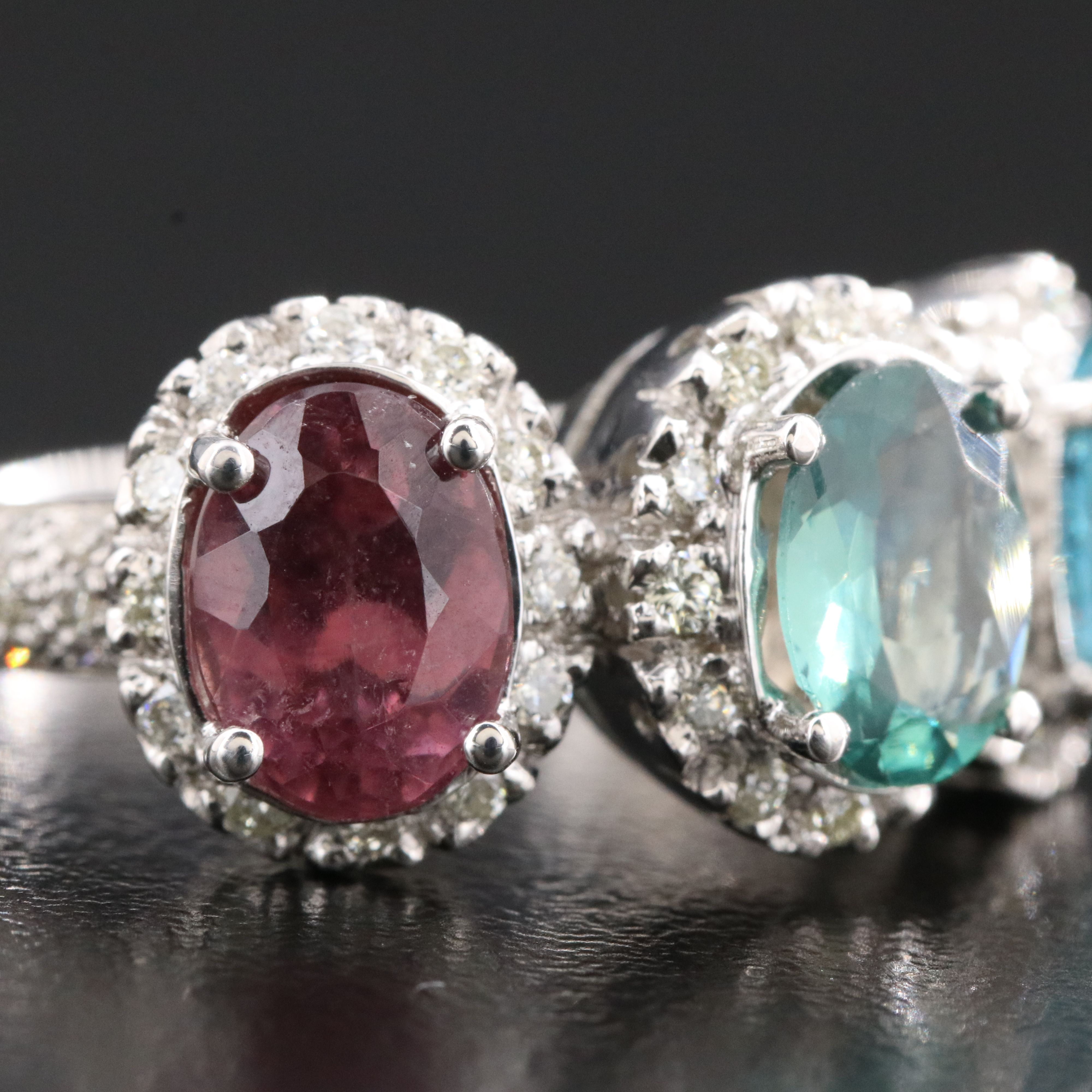 18K Chrysoberyl, Tourmaline and Diamond Ring with GIA Report