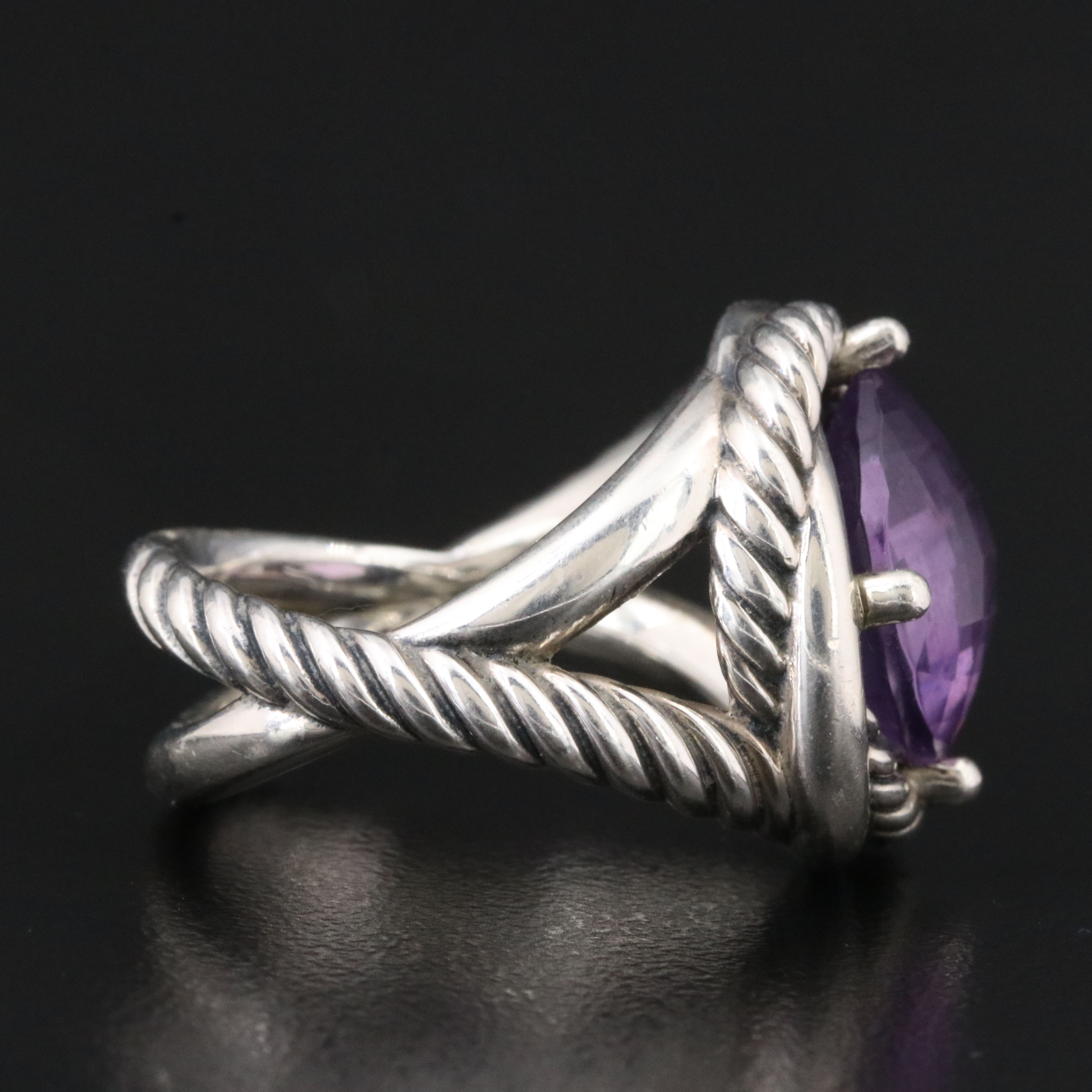 David Yurman Infinity Sterling Amethyst Ring