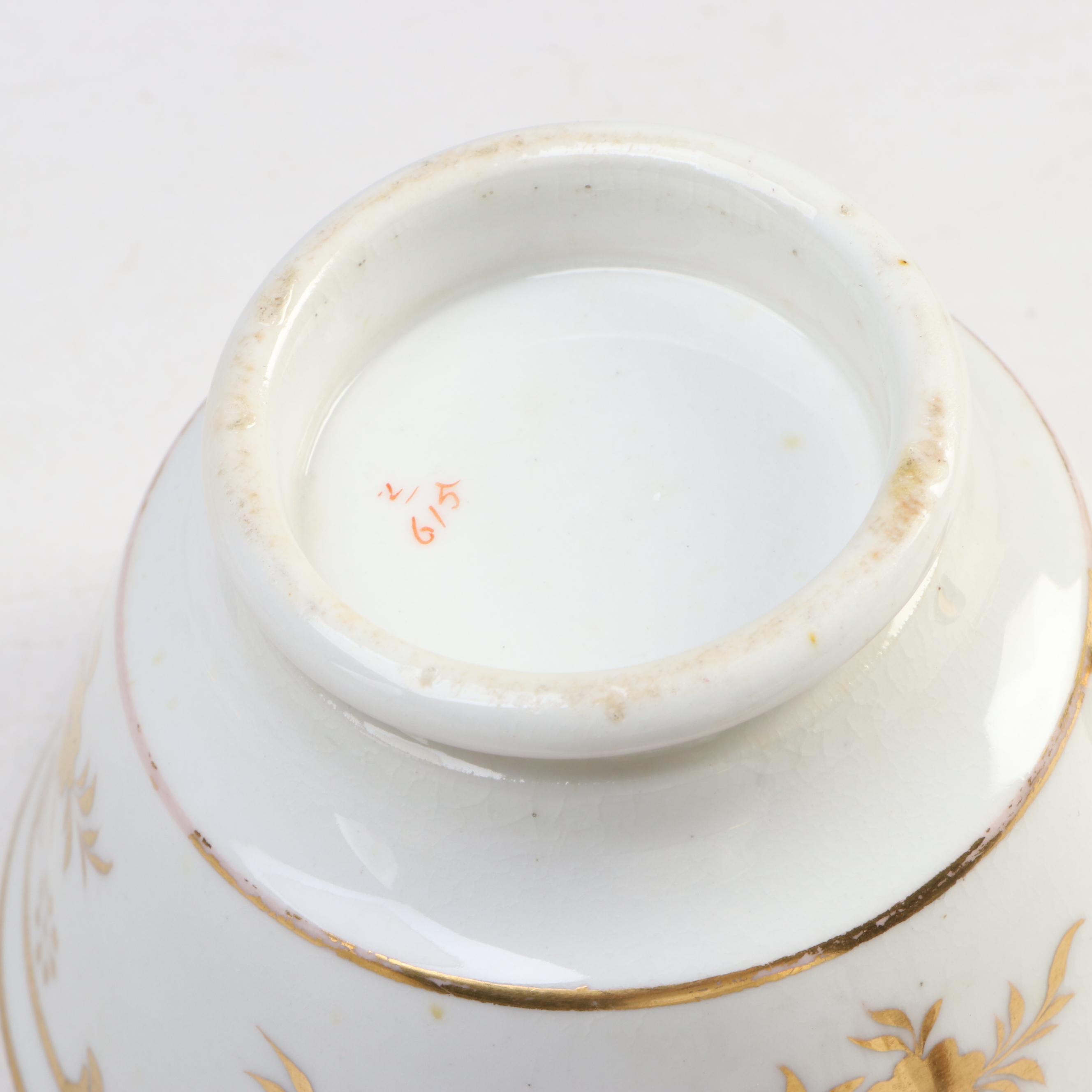 Vintage Floral Gold Gilt Porcelain Teacups and Saucers