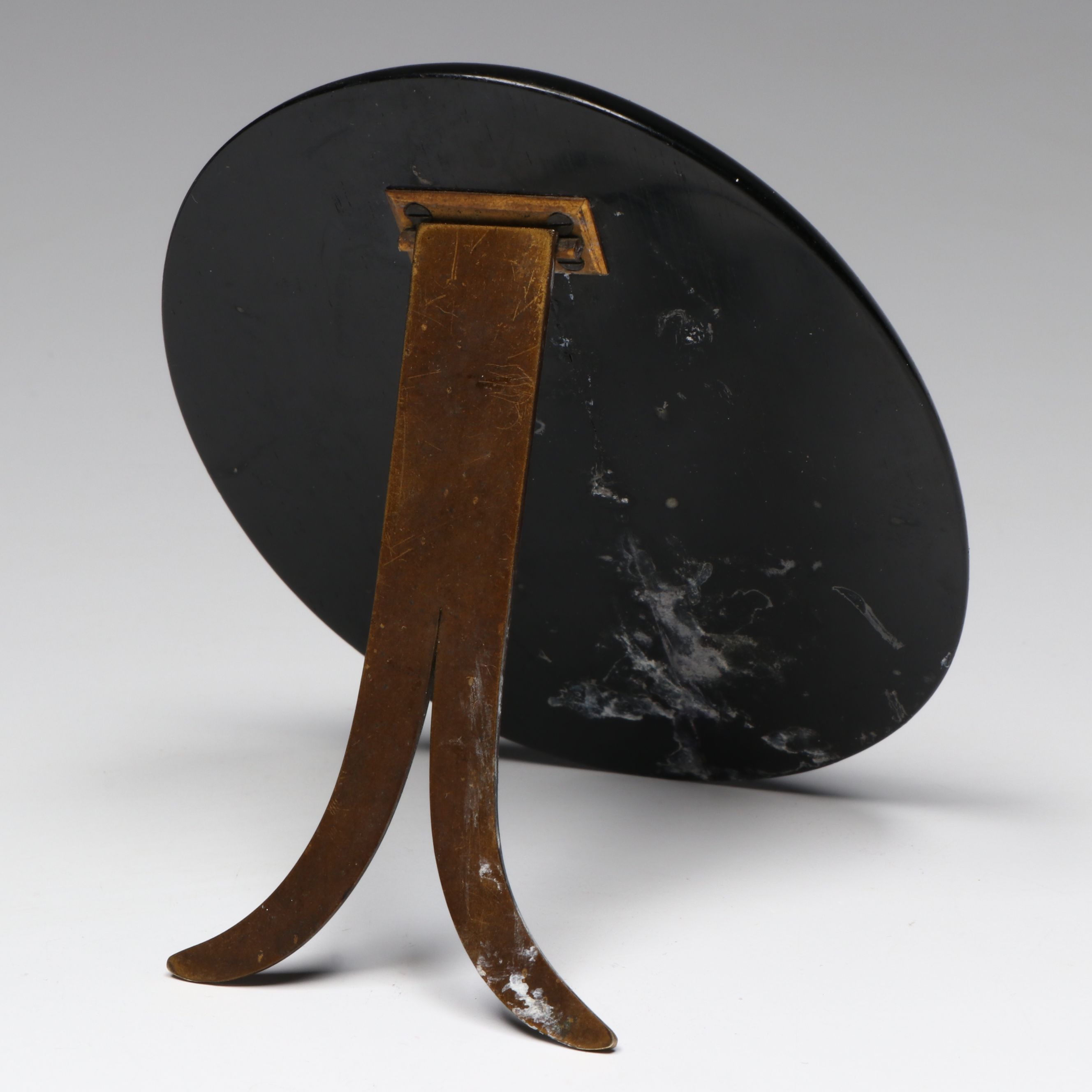 Hand-Painted Porcelain Portrait Miniature of Young Boy, Late 19th Century