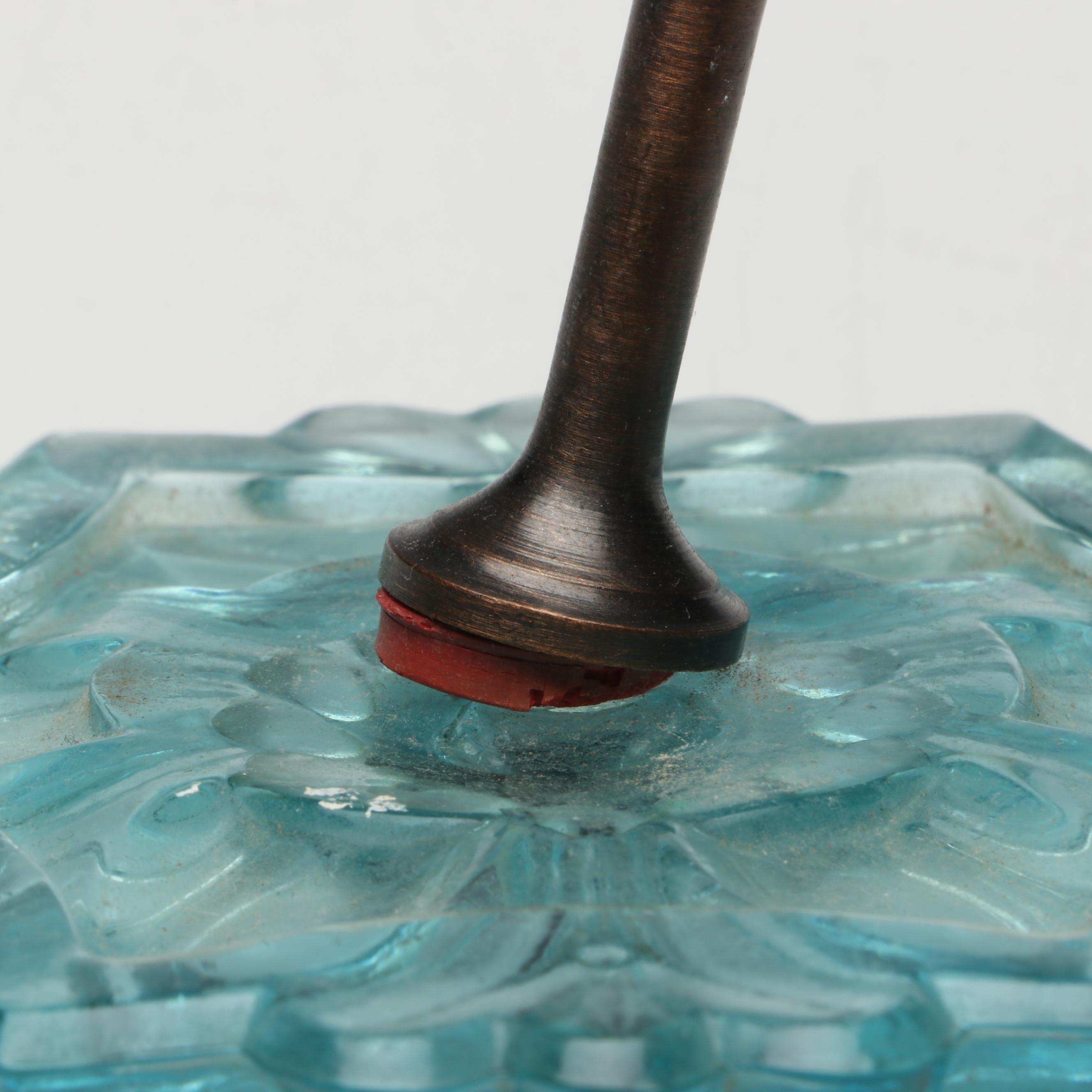 Vintage Floral Pressed Glass Curtain Tiebacks