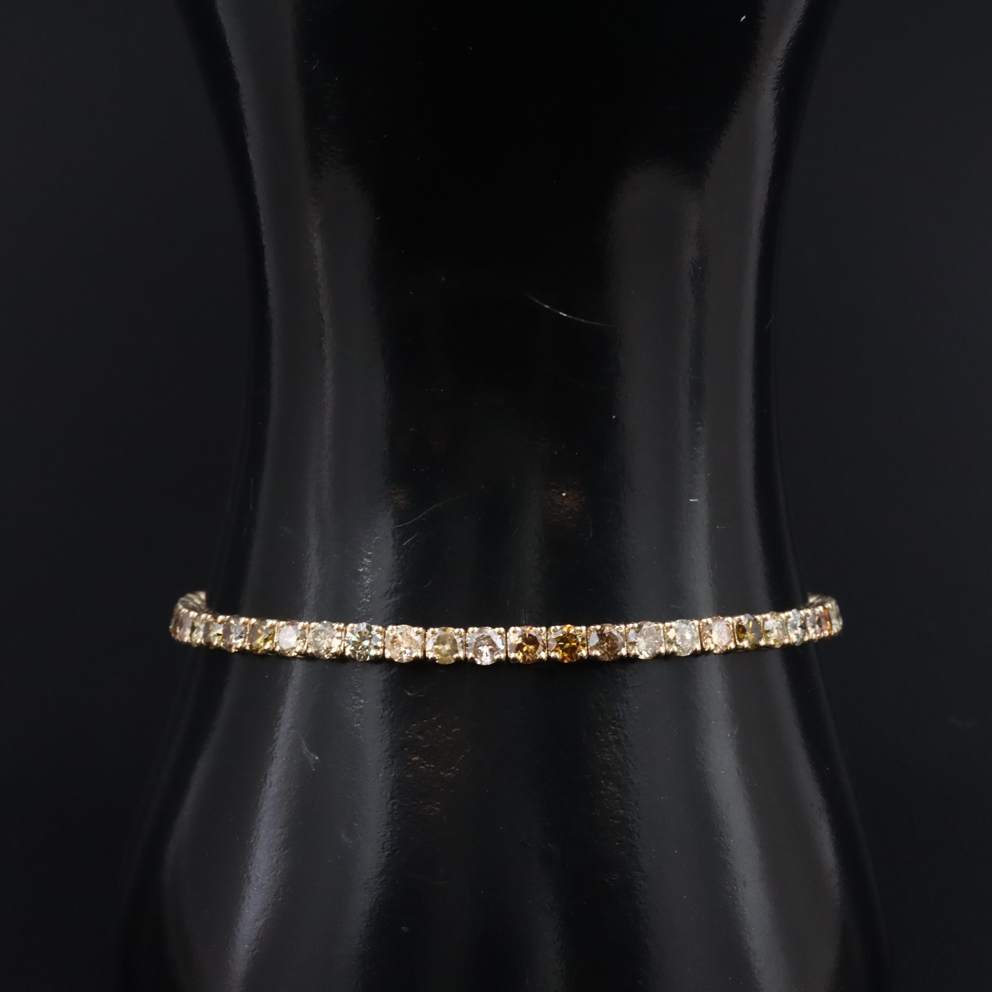 14K 6.88 CTW Diamond Bracelet with IGI Jewelry Report