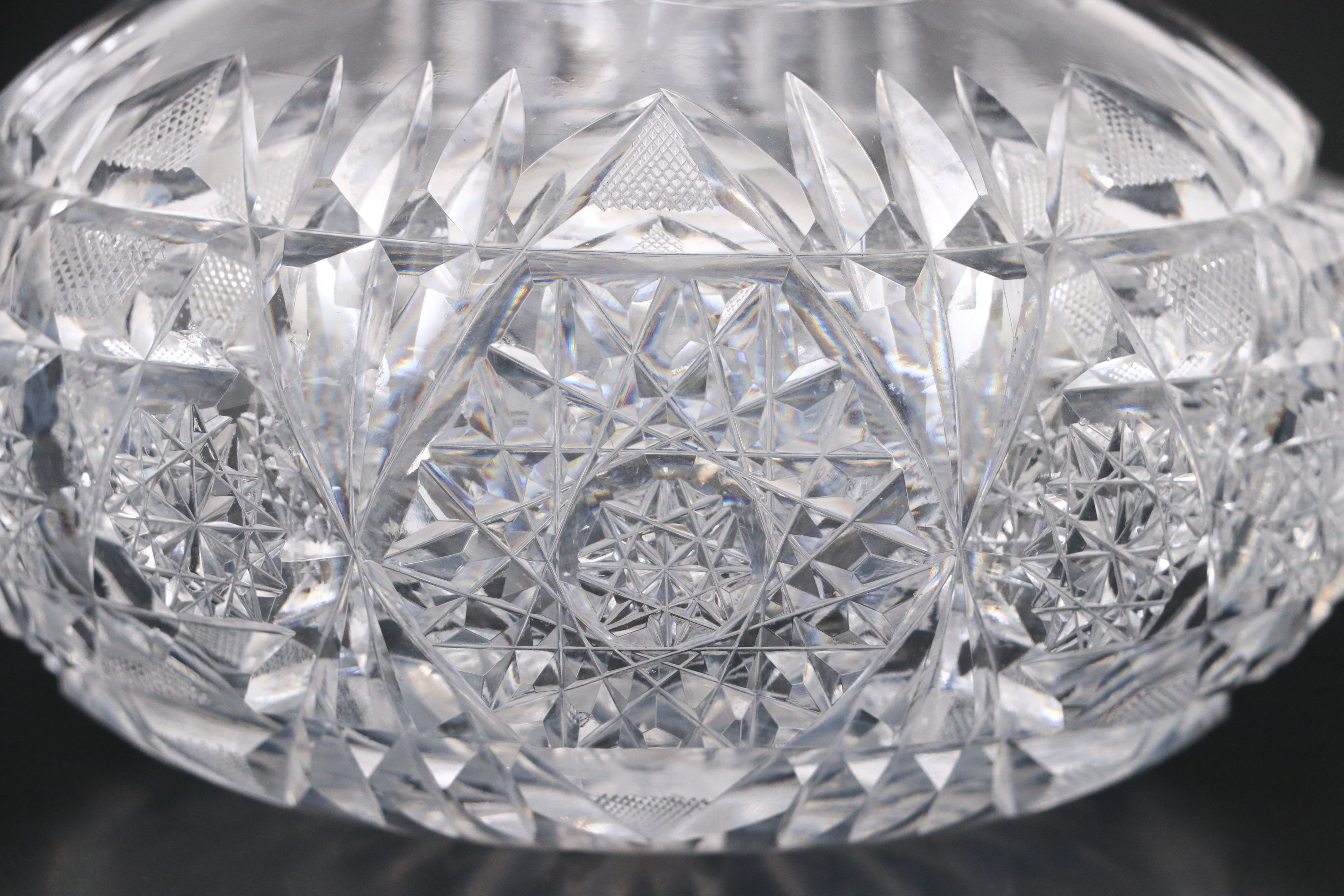 American Brilliant Cut Crystal Decanters and Pitcher