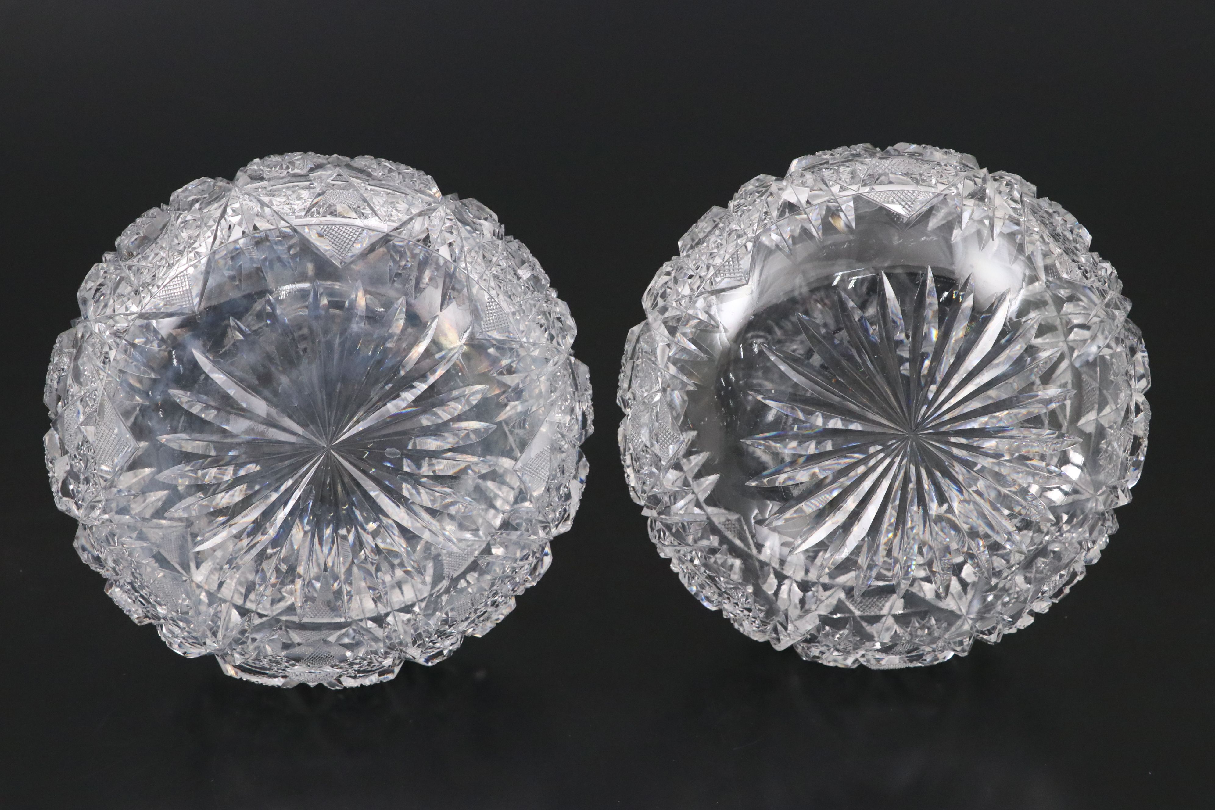 American Brilliant Cut Crystal Decanters and Pitcher