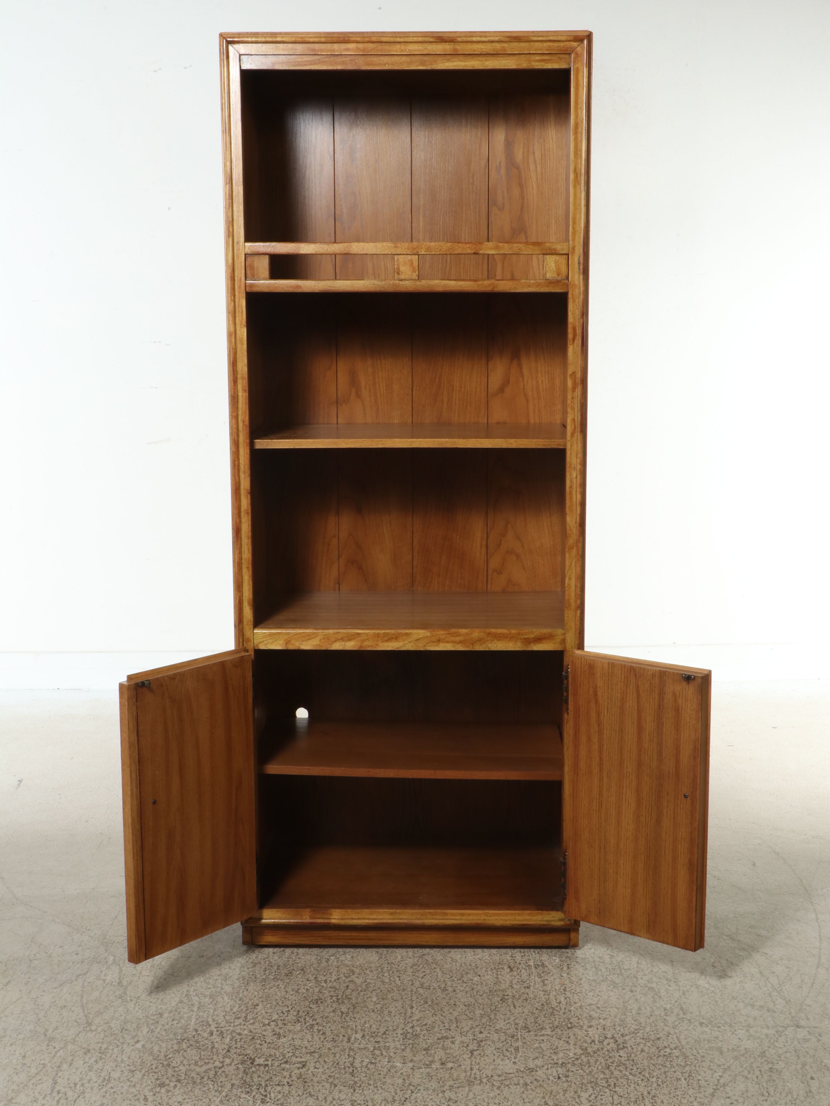 Chartwell by Drexel Oak Finish Free Standing Bookcase Cabinet
