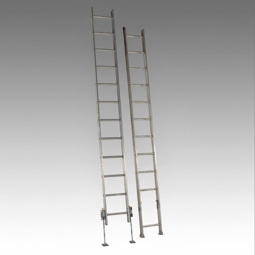 Two Aluminum Extension Ladders