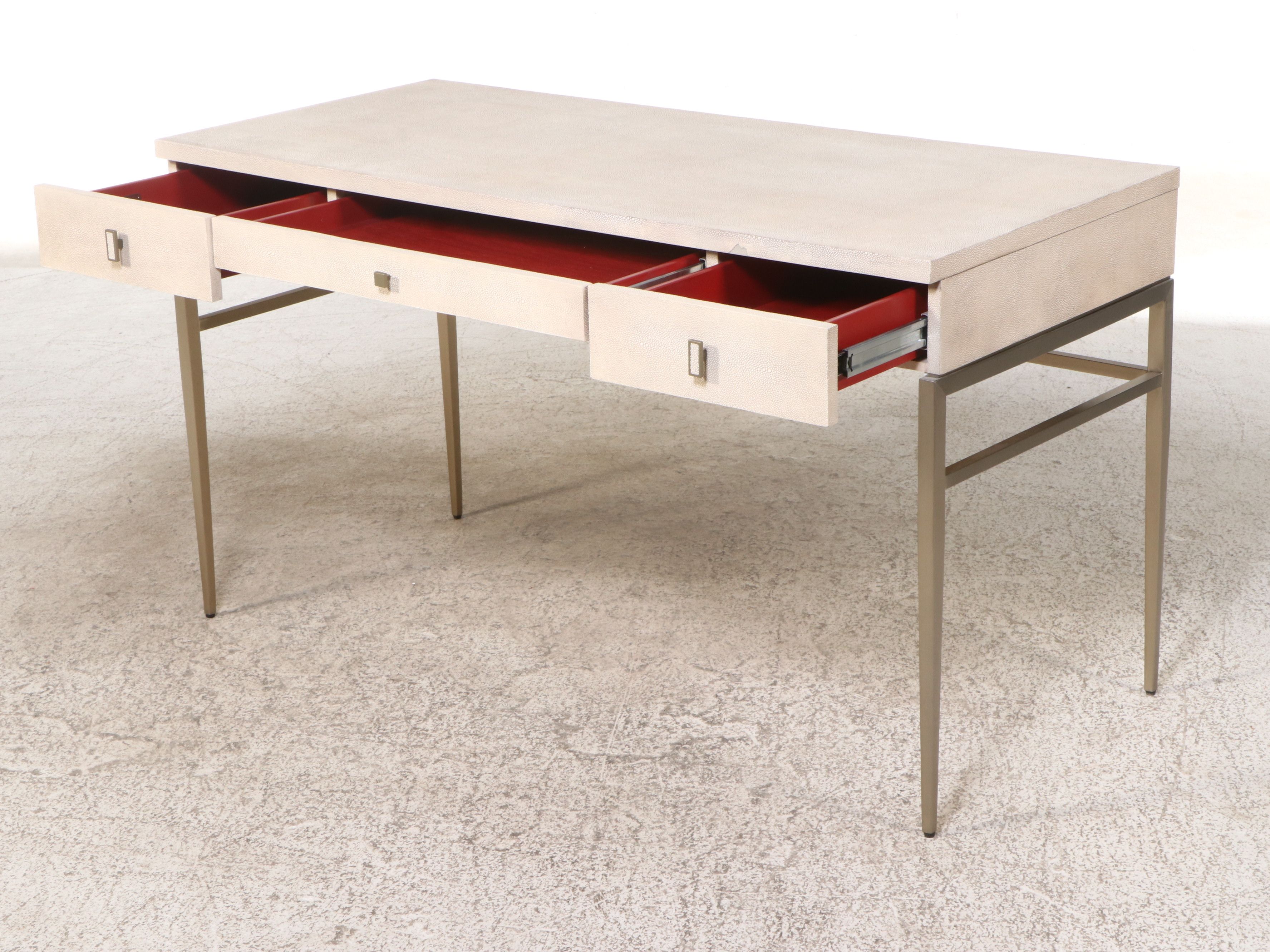 Mitchell Gold + Bob Williams Modernist Writing Desk with Pebbled Finish