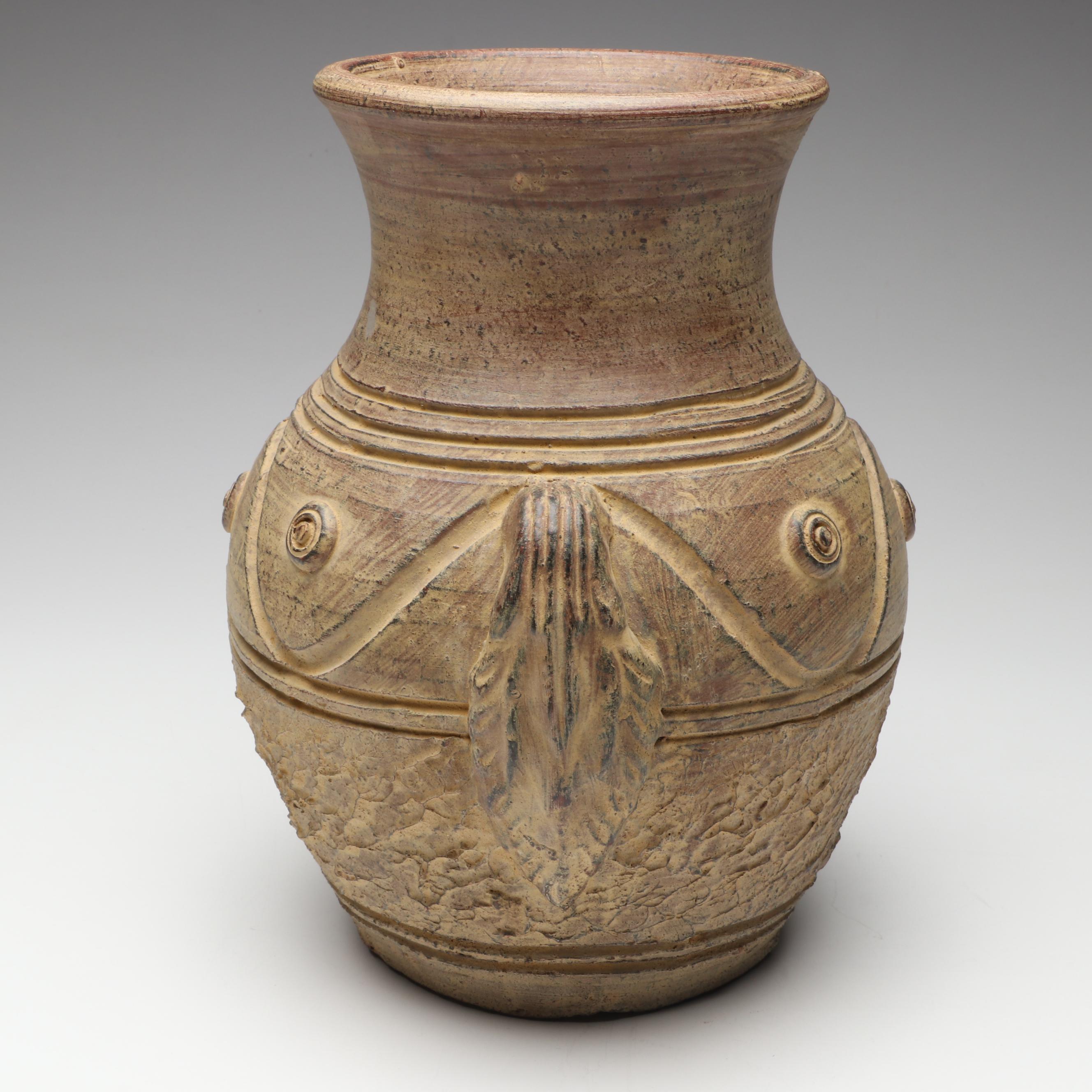 Bitossi Mid-Century Stoneware Pot with Other Ceramic Vases