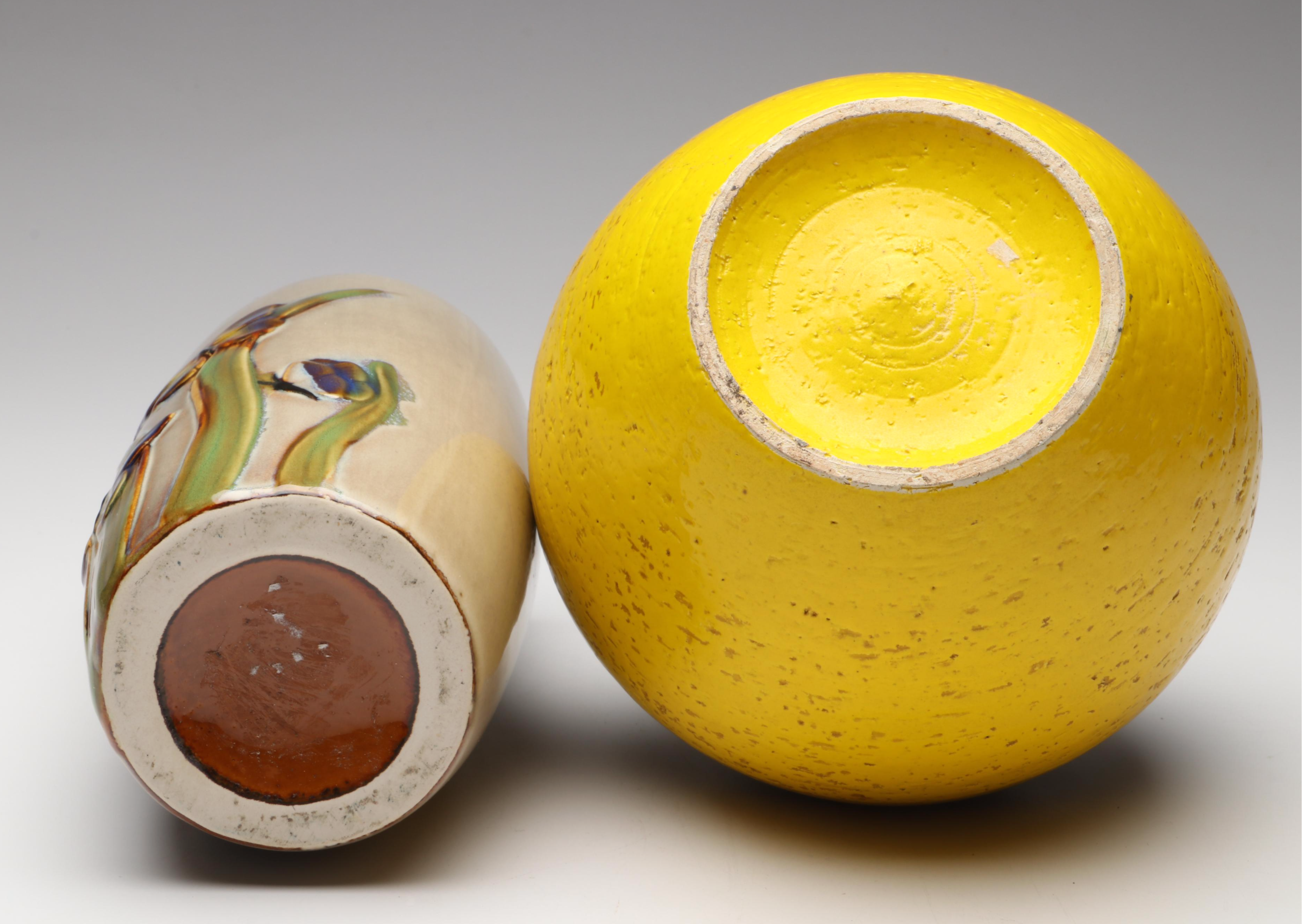 Bitossi Mid-Century Stoneware Pot with Other Ceramic Vases