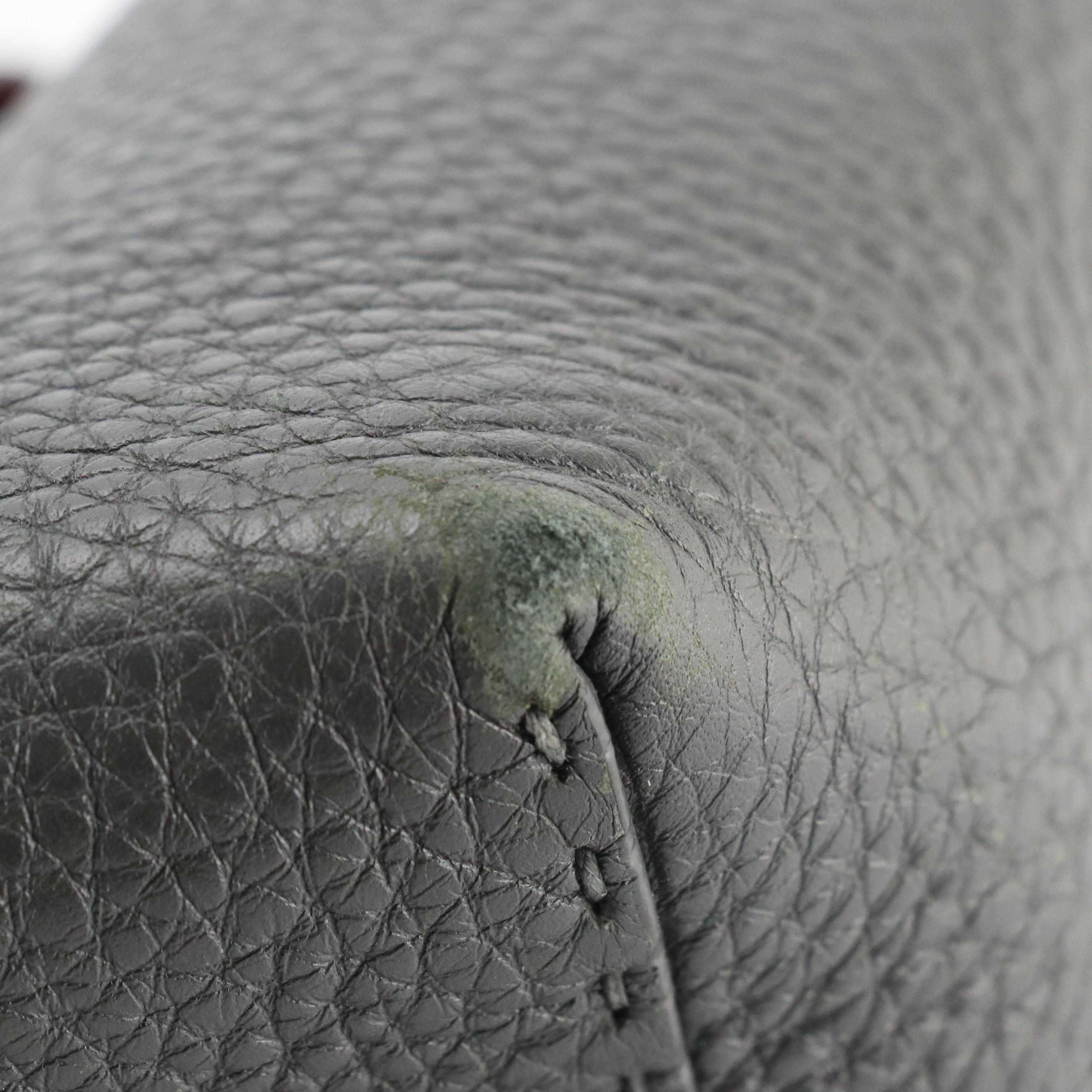 Fendi Selleria Carla Tote in Dark Grey Grained Leather