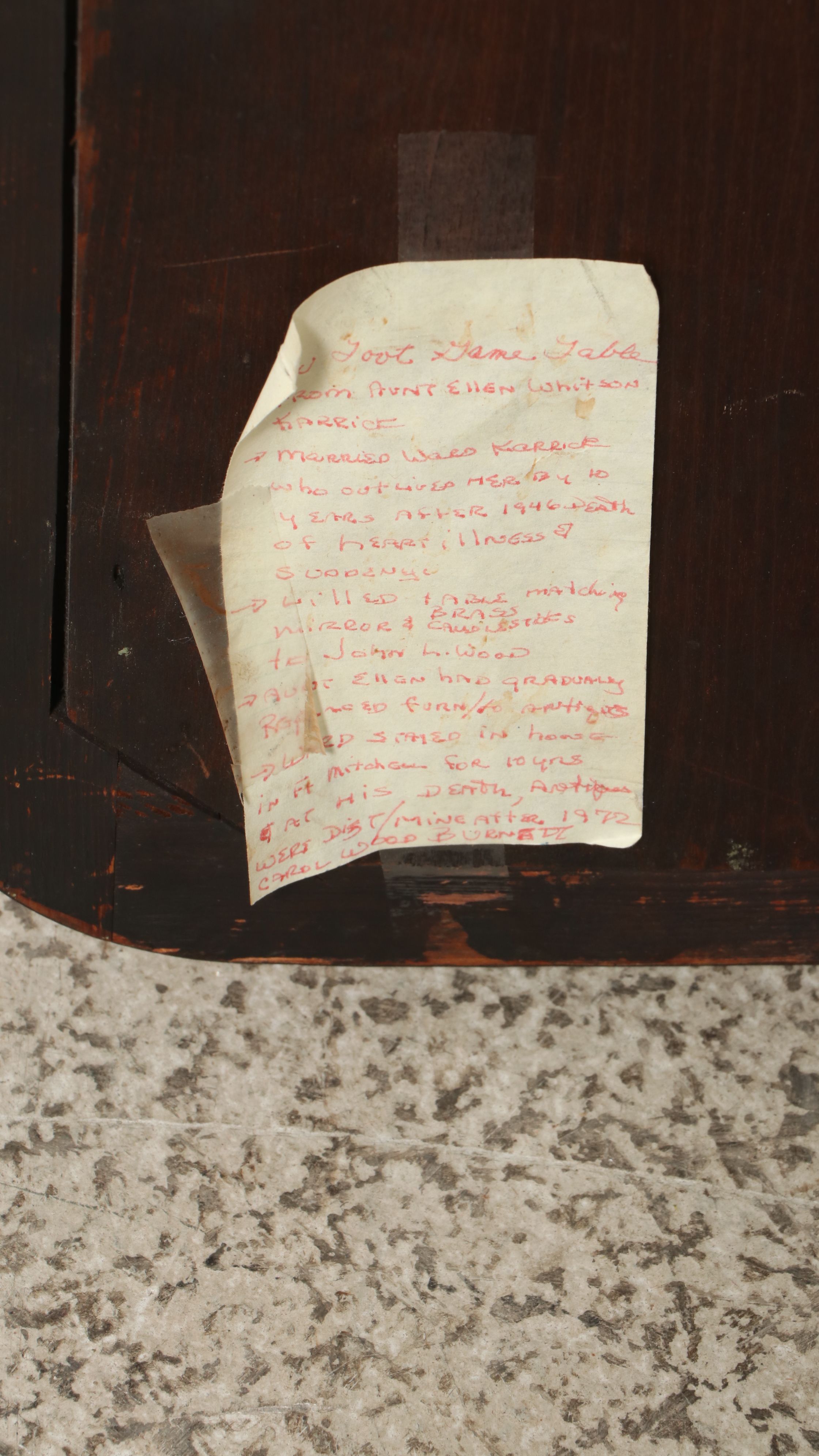 Empire Style Mahogany Flip-Top Game Table with Claw Feet