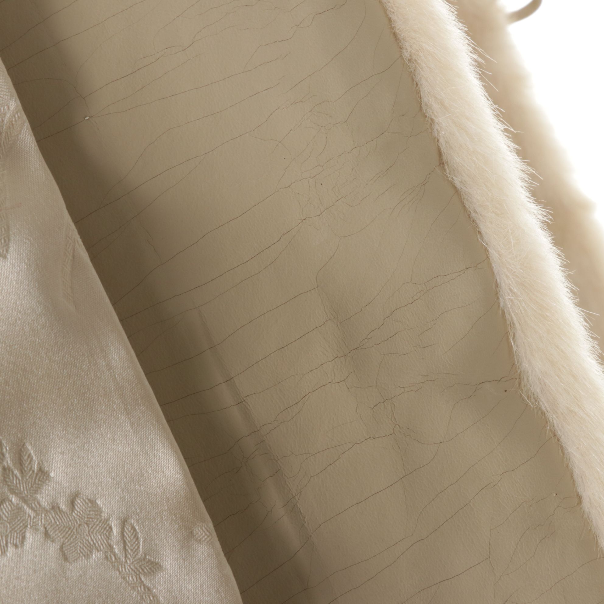 Circa 1960s Cream Faux Mink Fur Jacket by Grandella II & Sportowne