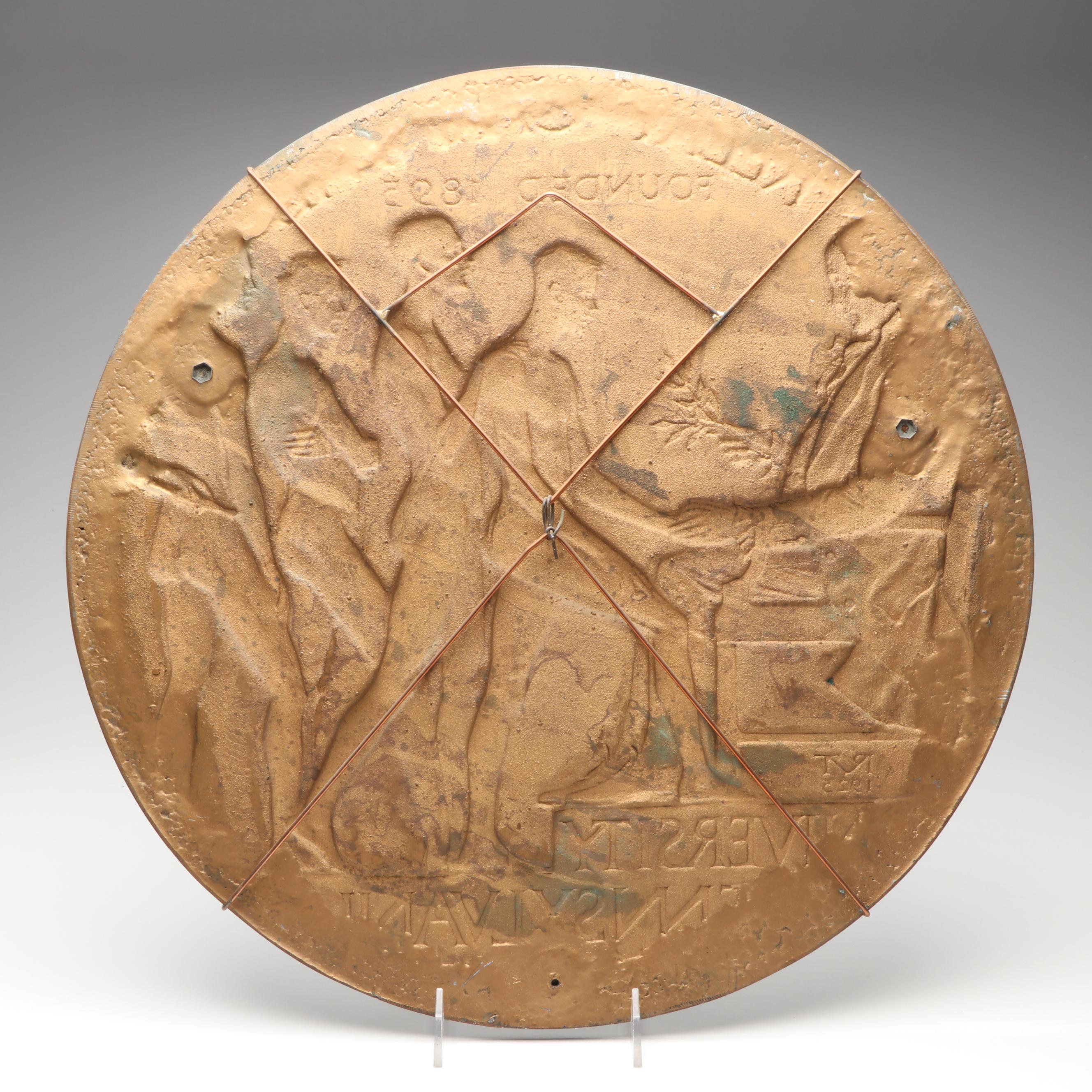 University of Pennsylvania Relay Carnival Commemorative Copper Wall Medallion