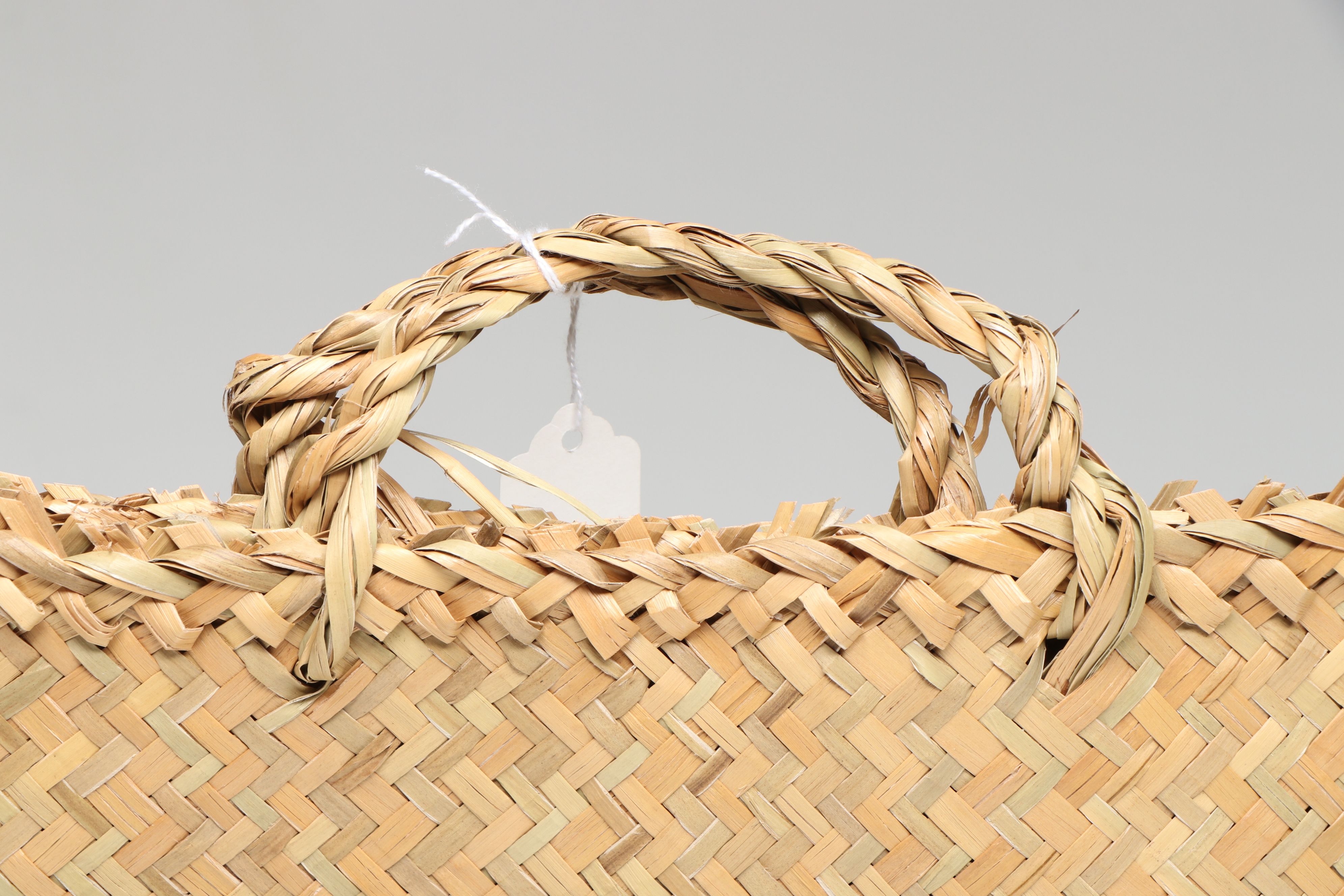 Vietnamese Woven Plant Fiber Basketry Shopping Bags