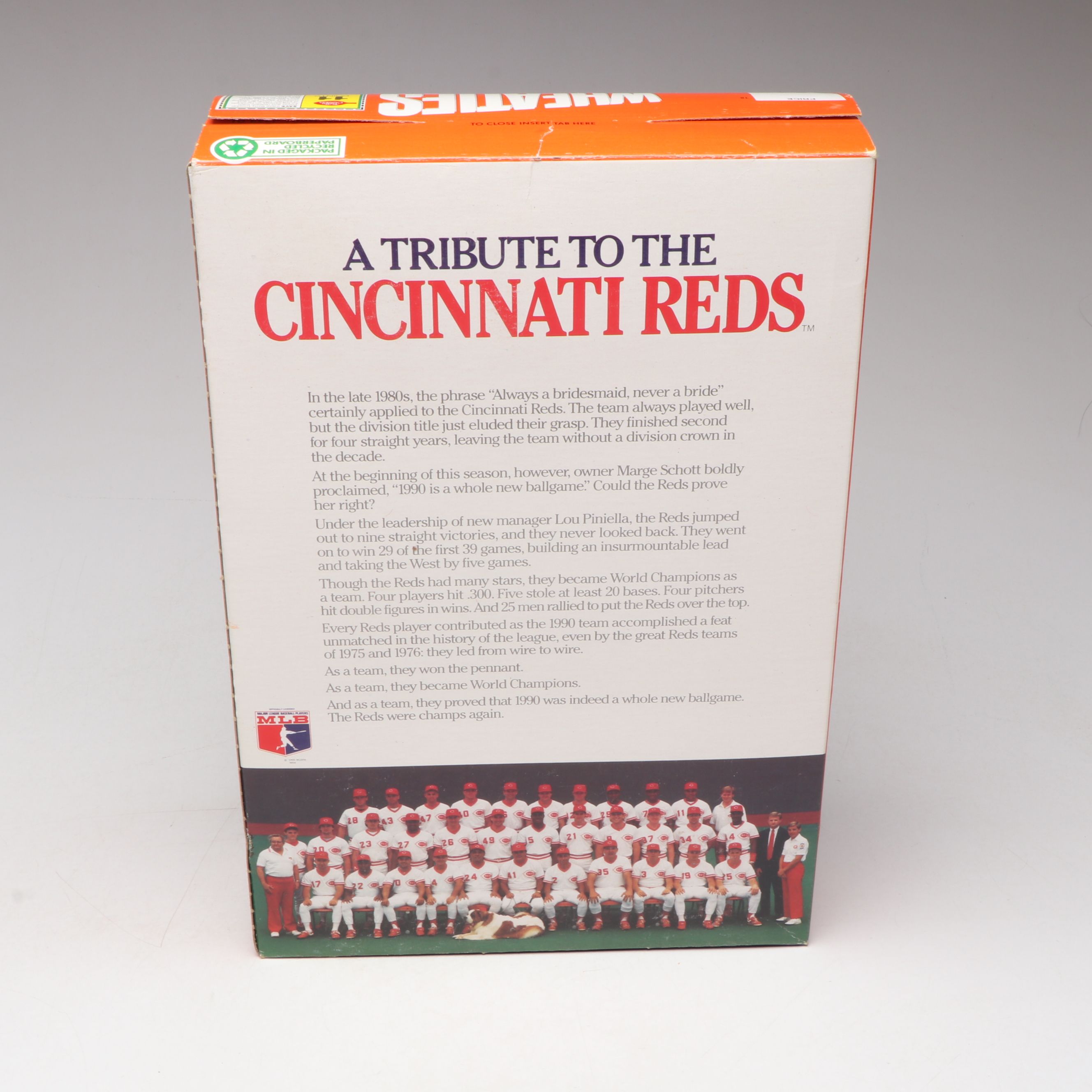 General Mills Wheaties Cincinnati Reds and Johnny Bench Souvenir Cereal Boxes