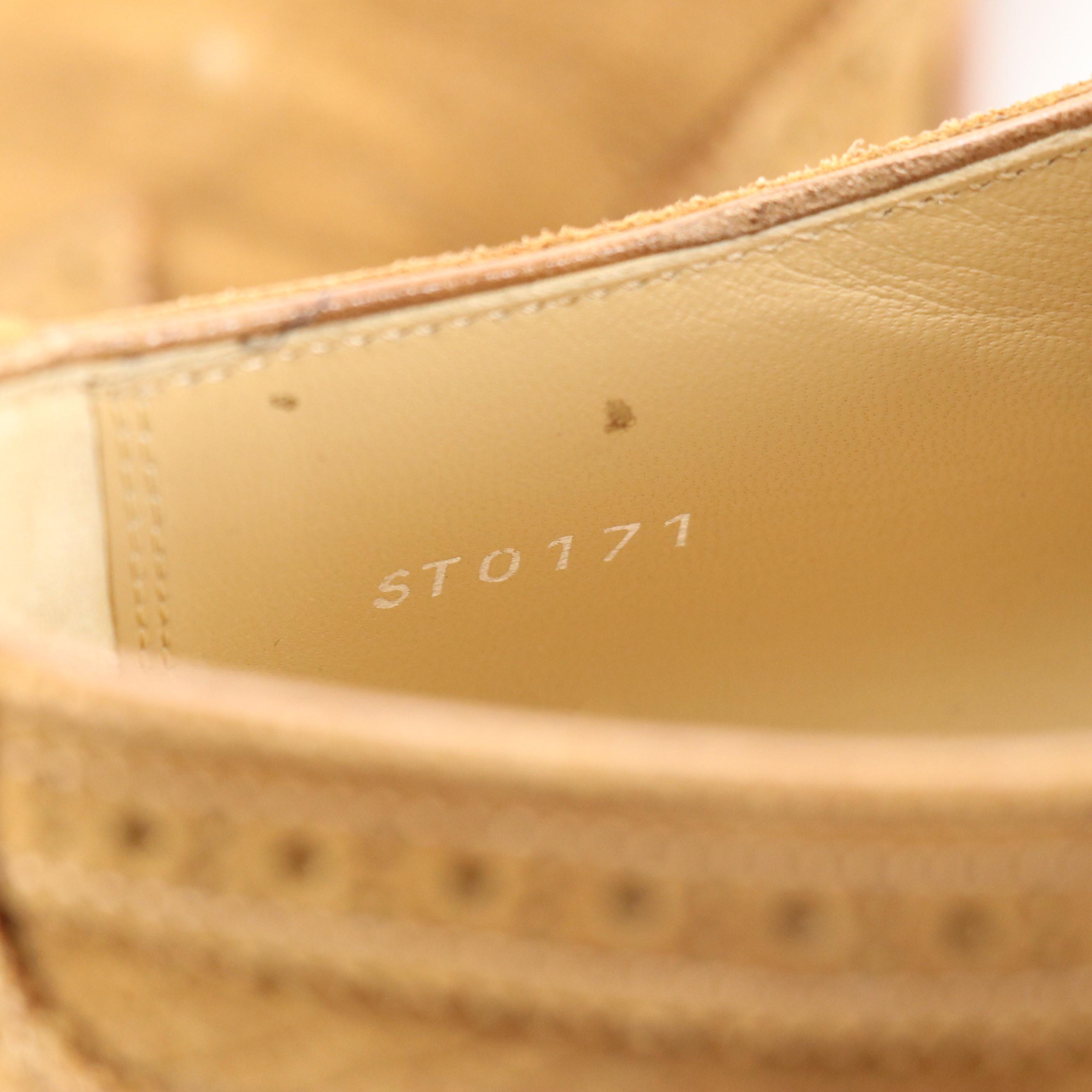 Men's Louis Vuitton Brown Suede Wingtip Oxfords in Box