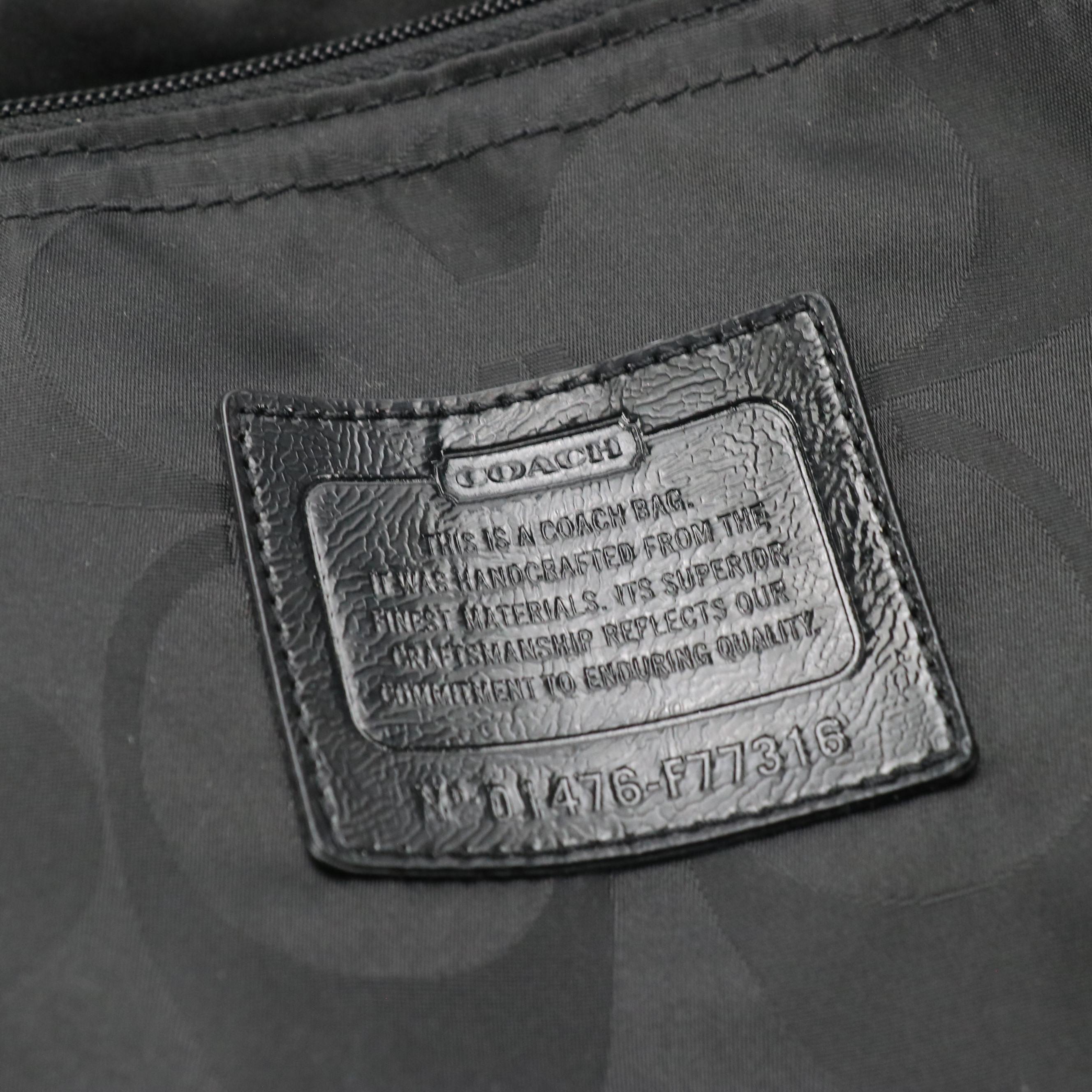 Coach Extra Large Zip Tote in Signature Nylon and Patent Leather Trim