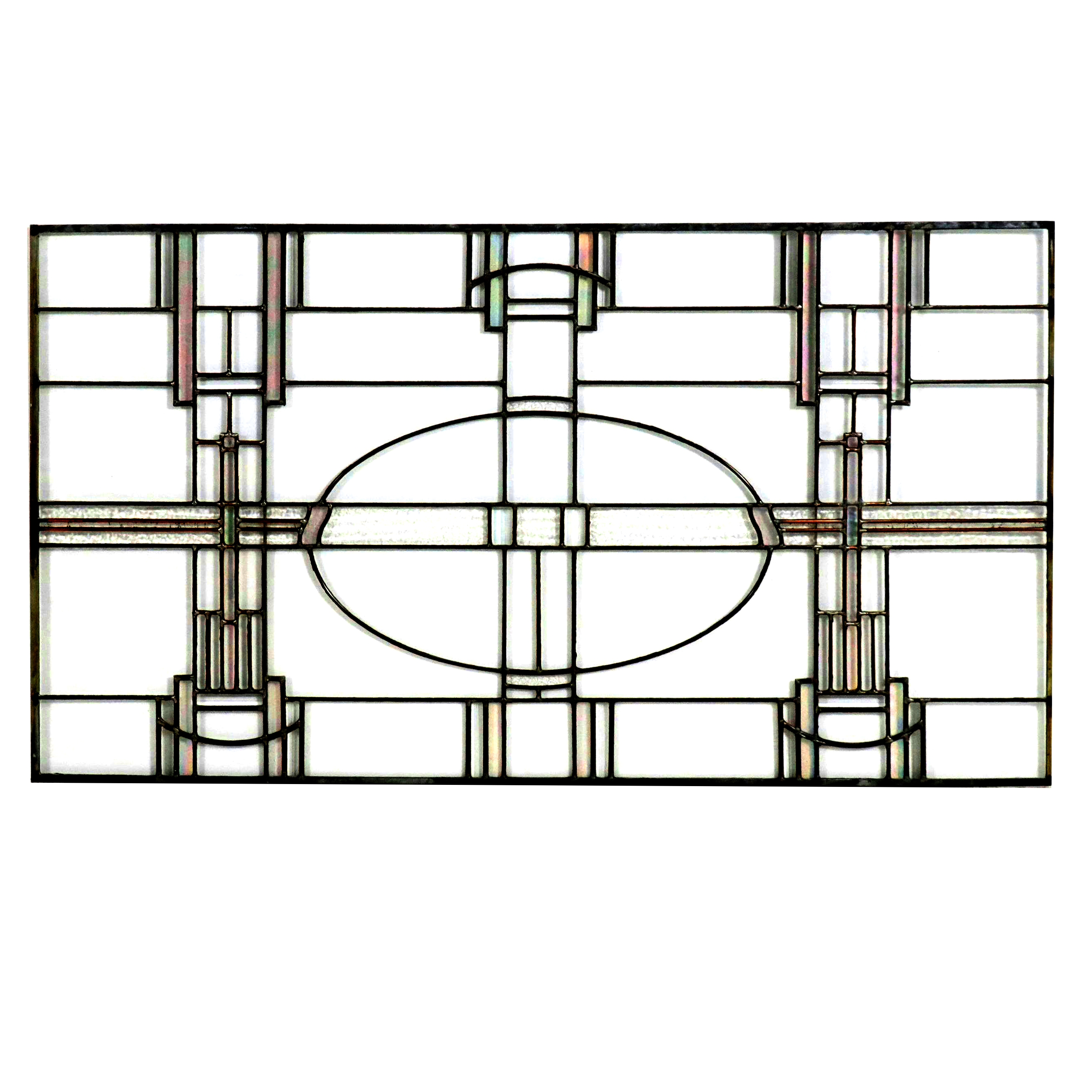 Architectural Art Glass Studio Prairie Style Stained Glass Panel
