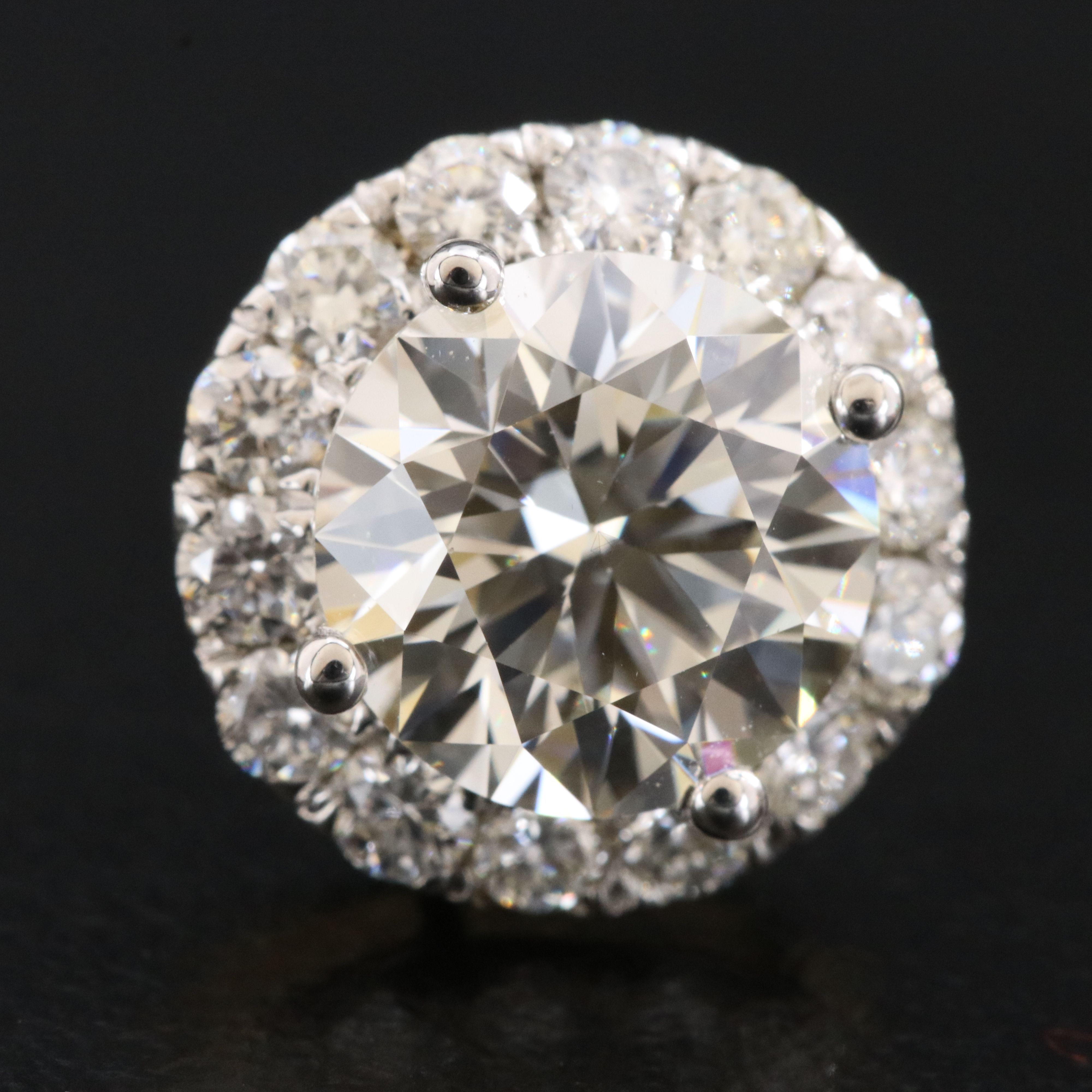 14K 4.77 CTW Lab Grown Diamond Halo Earrings