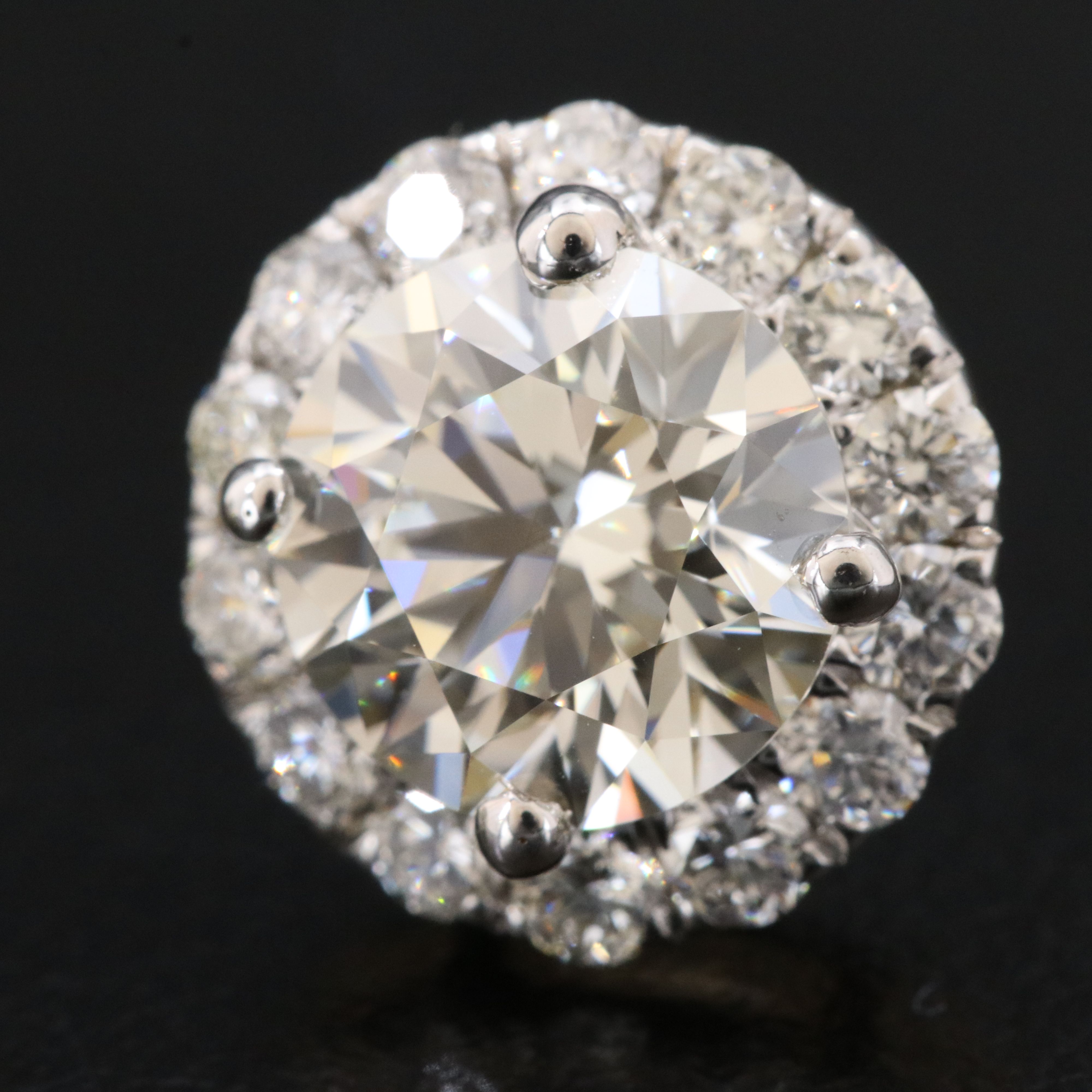 14K 4.77 CTW Lab Grown Diamond Halo Earrings