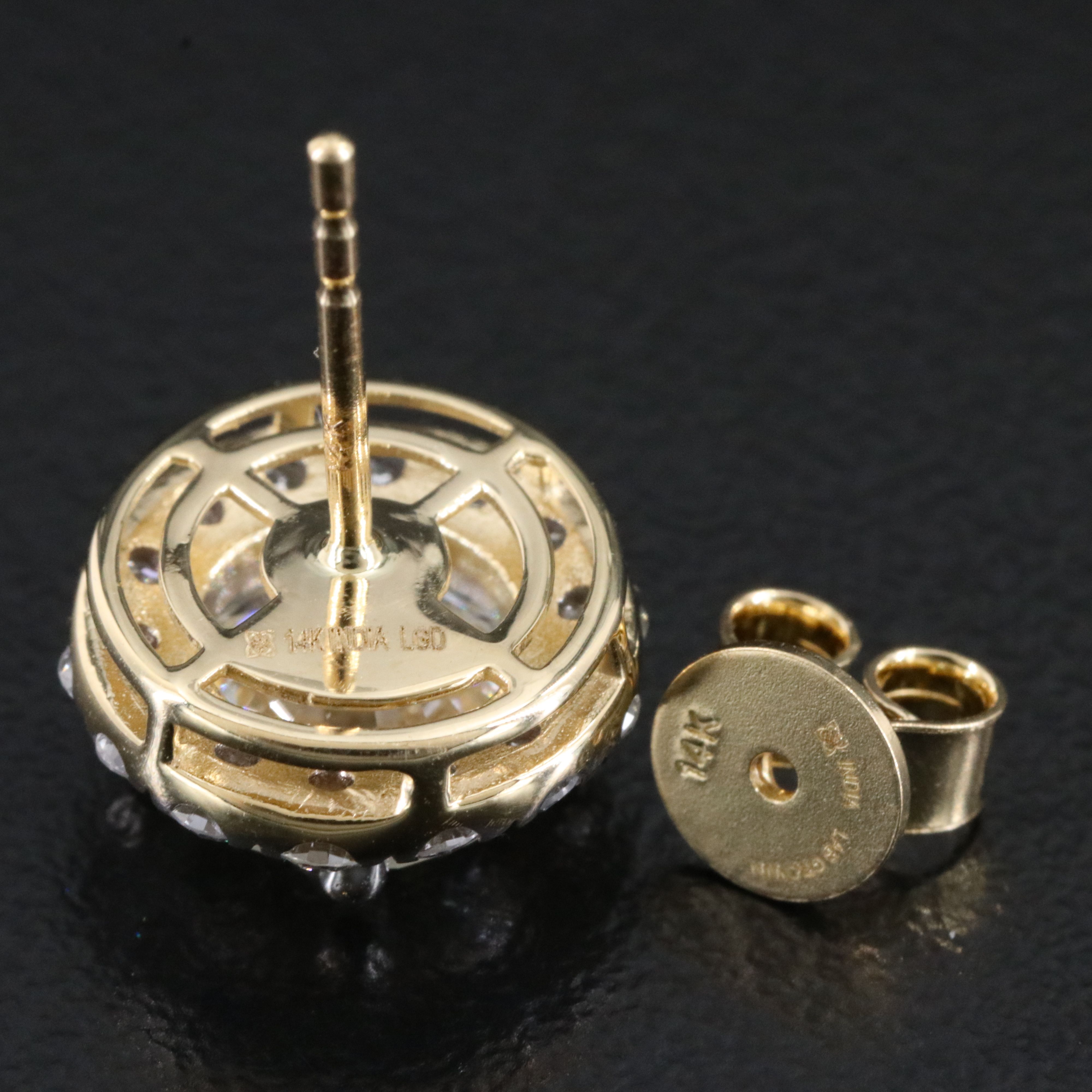 14K 4.77 CTW Lab Grown Diamond Halo Earrings