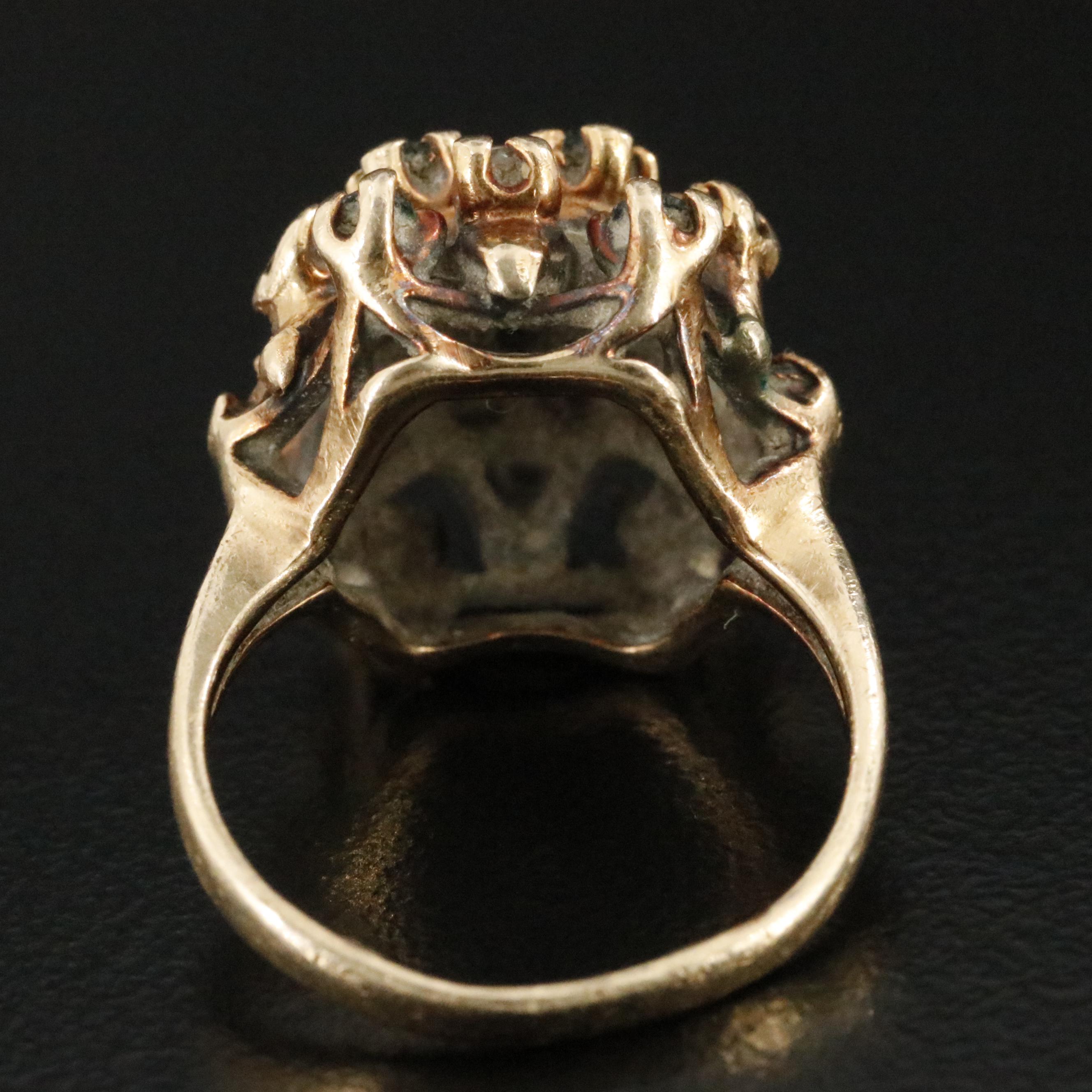 14K 0.22 CTW Diamond and Emerald Ring