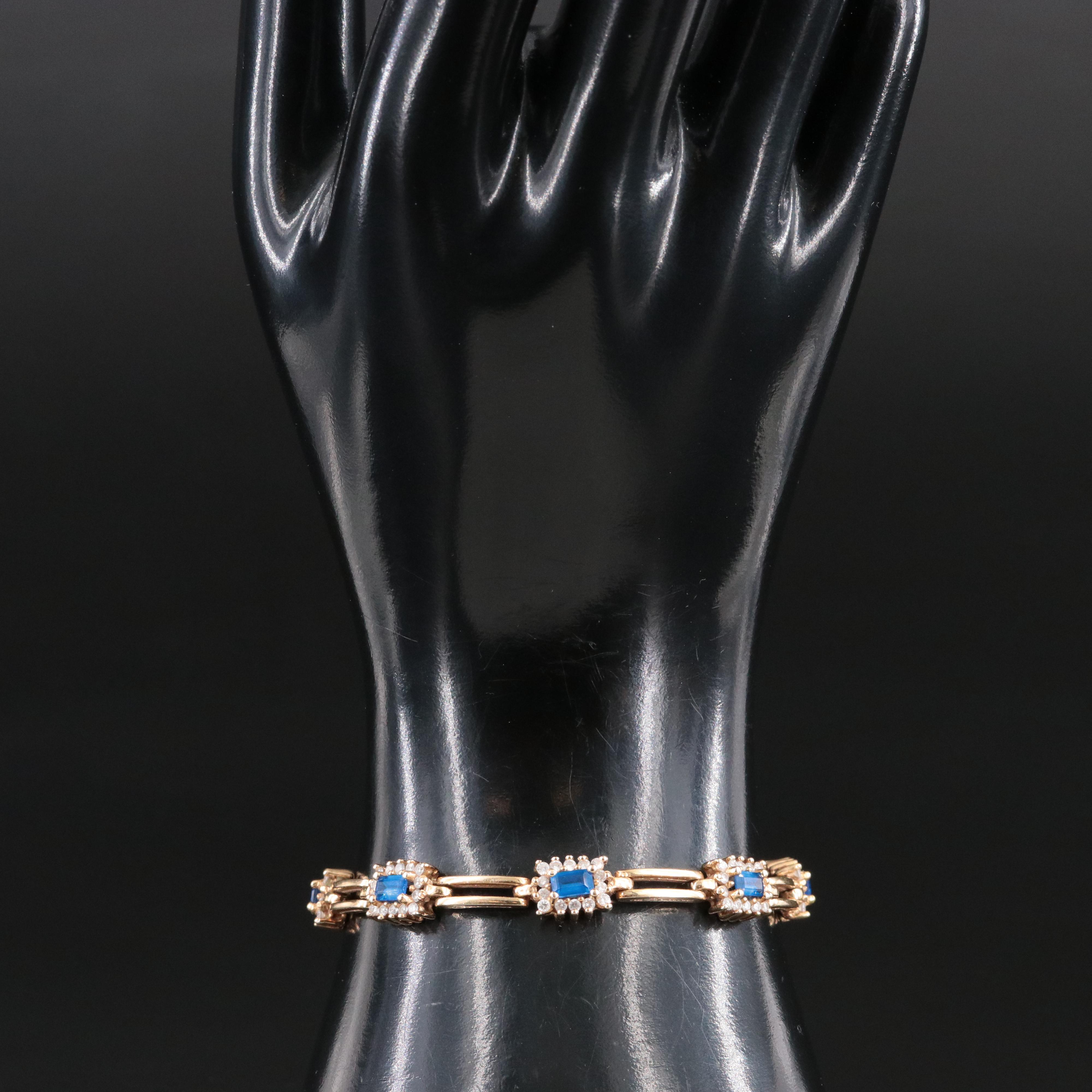 14K Spinel and 1.47 CTW Diamond Bracelet